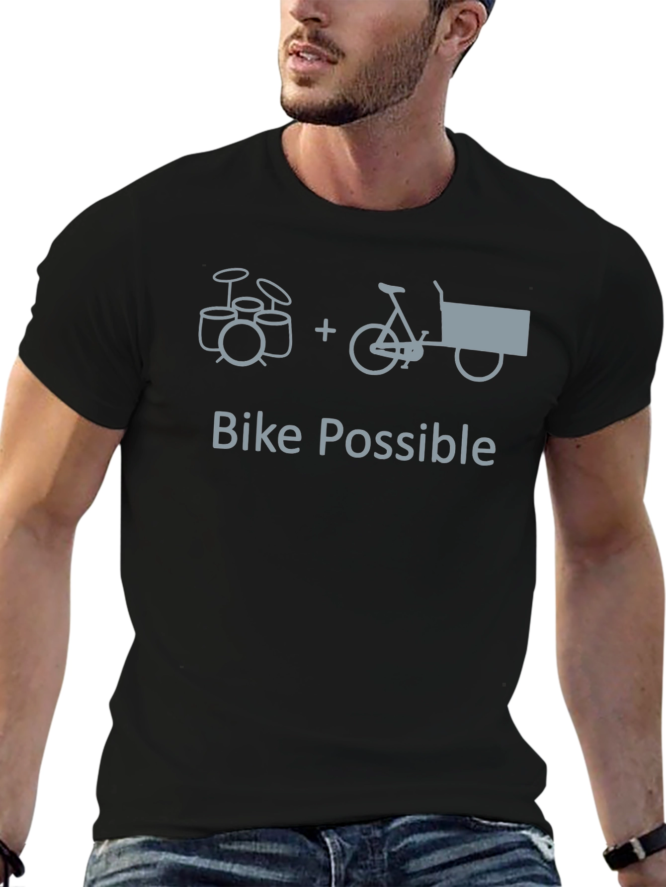 Drum Kit + Bike = Bike Possible Graphic Tee