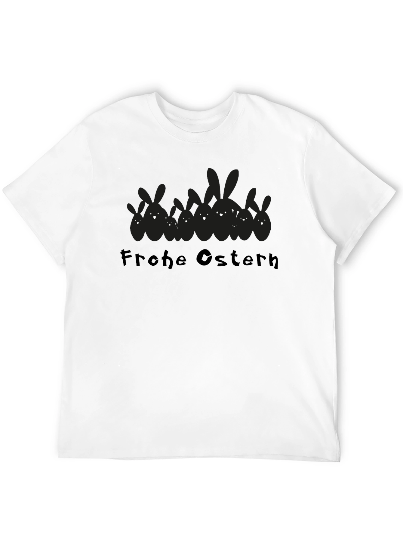 Frohe Ostern Easter Bunny Black T-Shirt