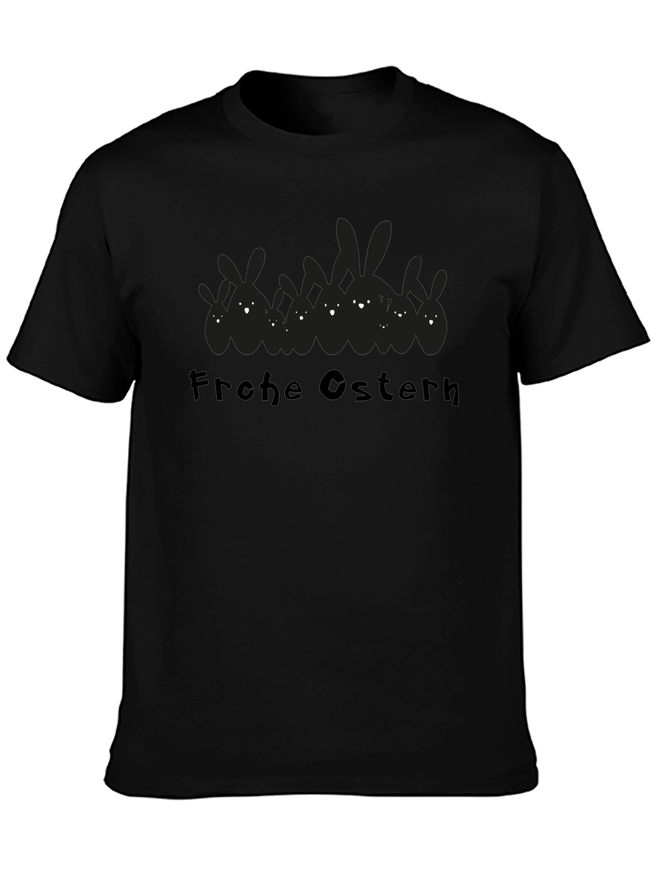Frohe Ostern Easter Bunny Black T-Shirt