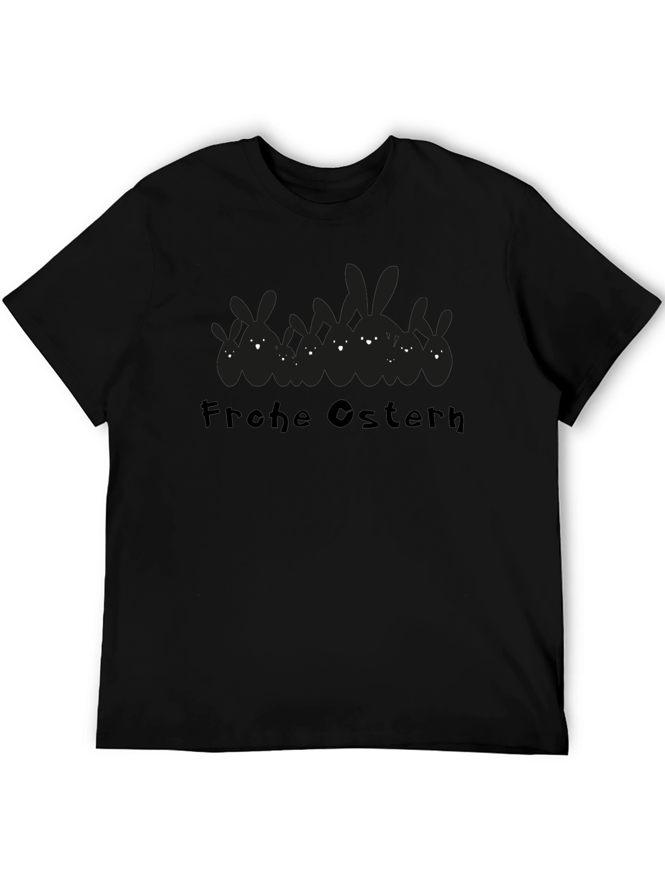 Frohe Ostern Easter Bunny Black T-Shirt