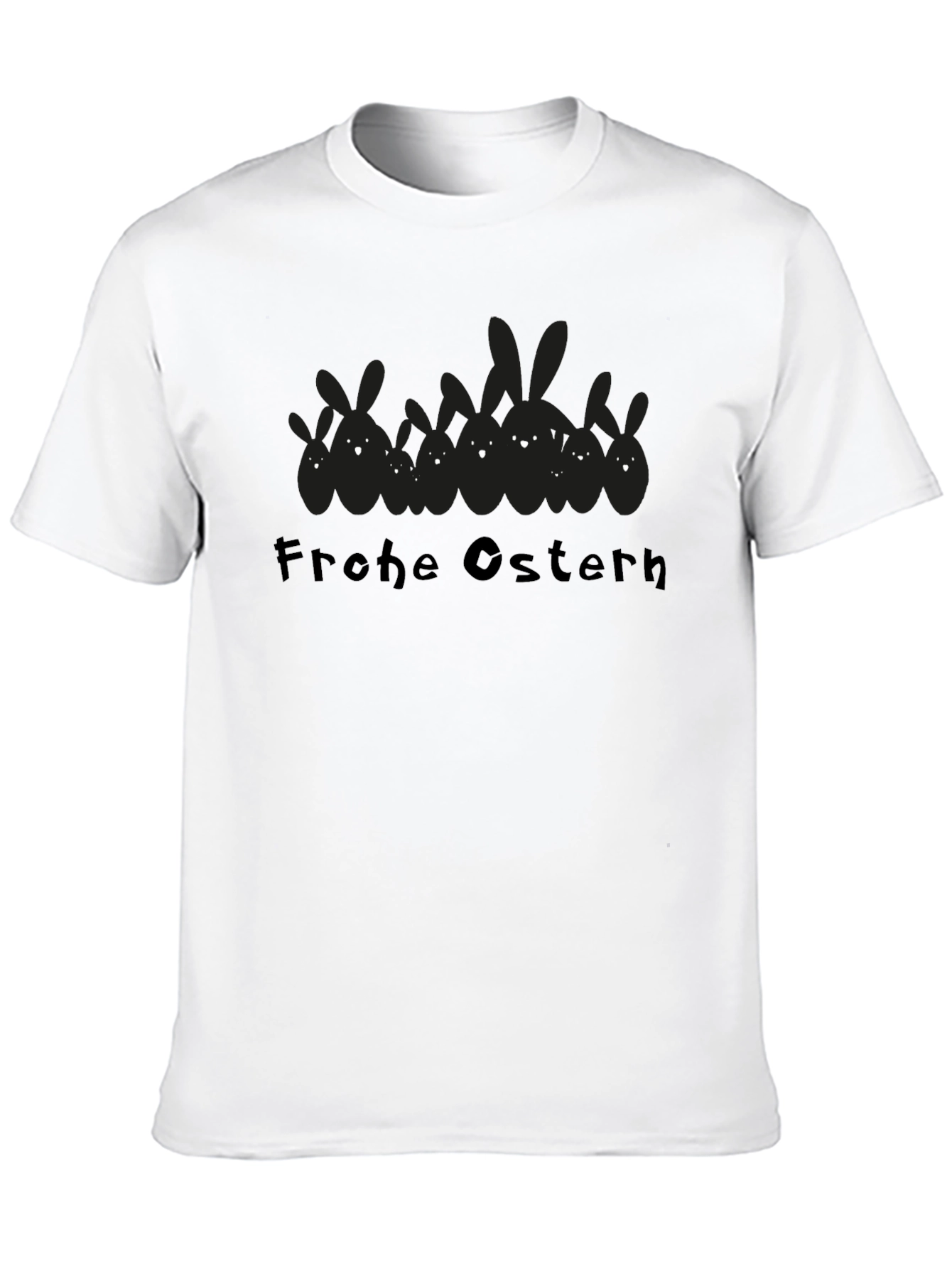 Frohe Ostern Easter Bunny Black T-Shirt