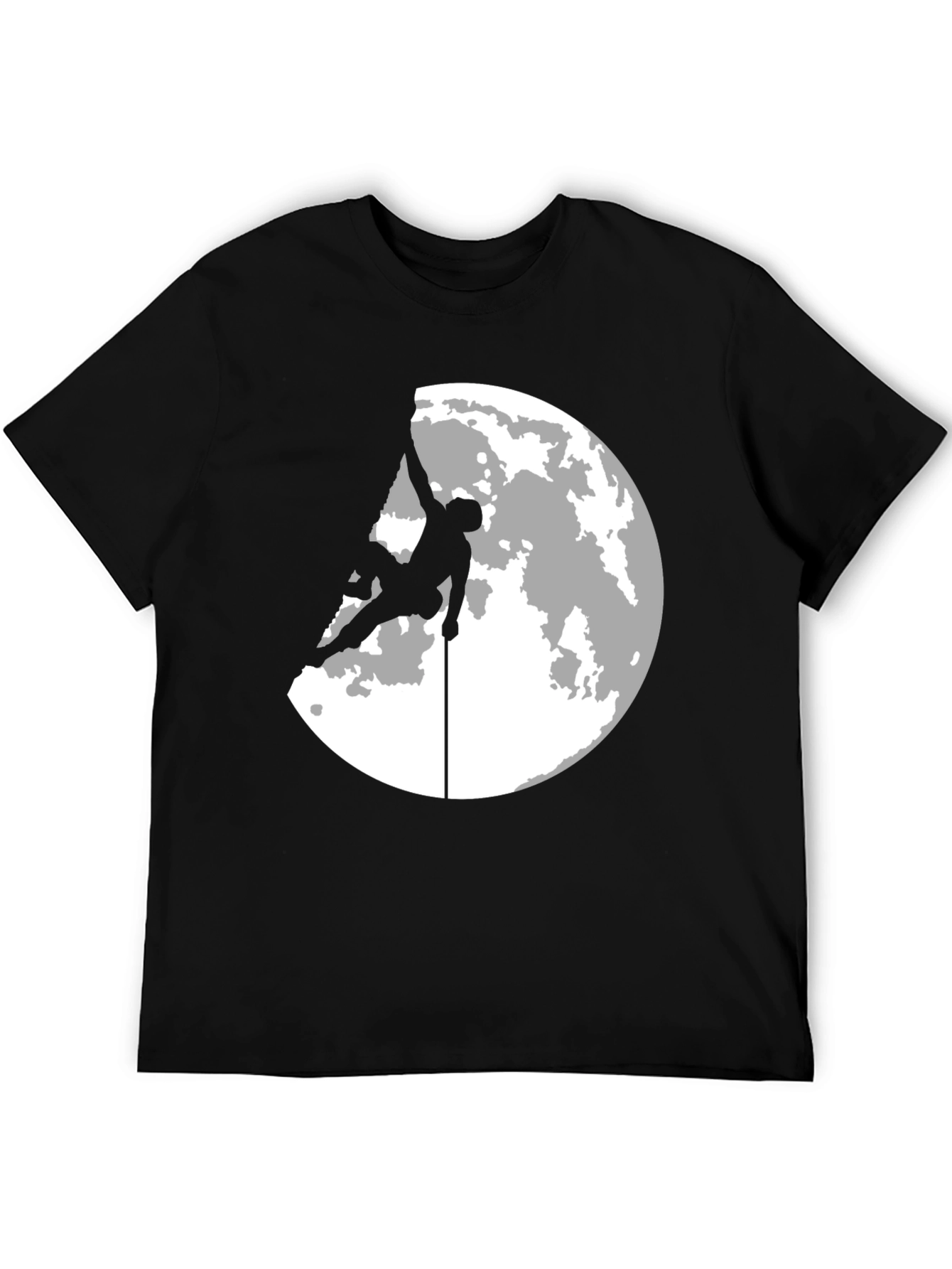Climber Moon Silhouette Graphic T-Shirt