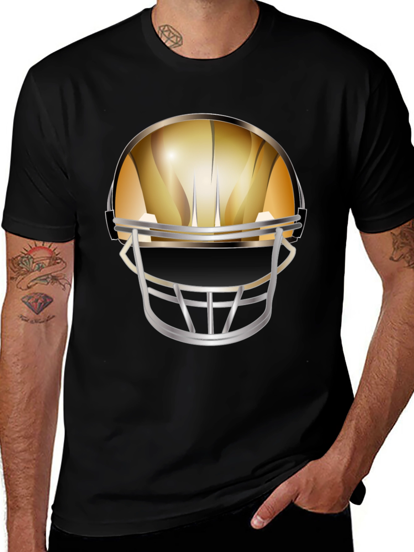 Football Helmet Graphic Tee - Gridiron Style