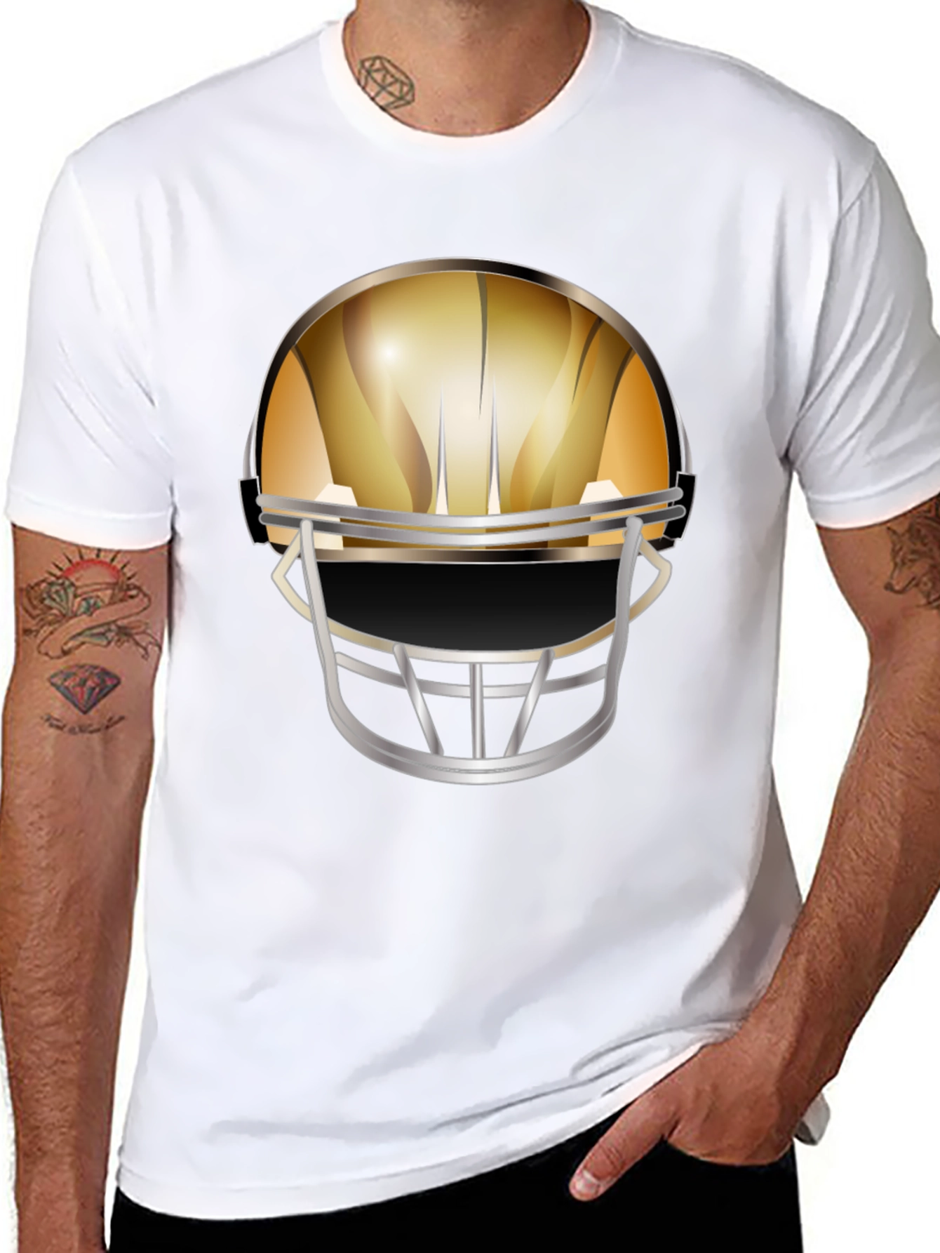 Football Helmet Graphic Tee - Gridiron Style