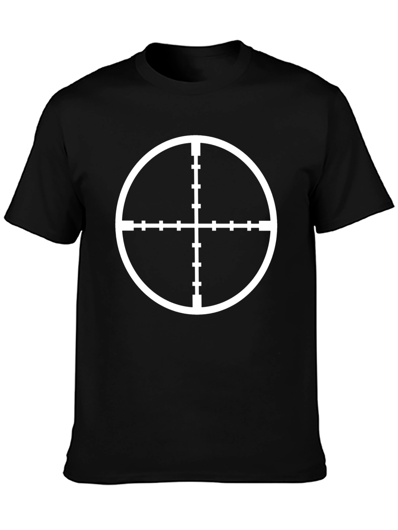 Target Scope Graphic T-Shirt - Black Cotton Blend