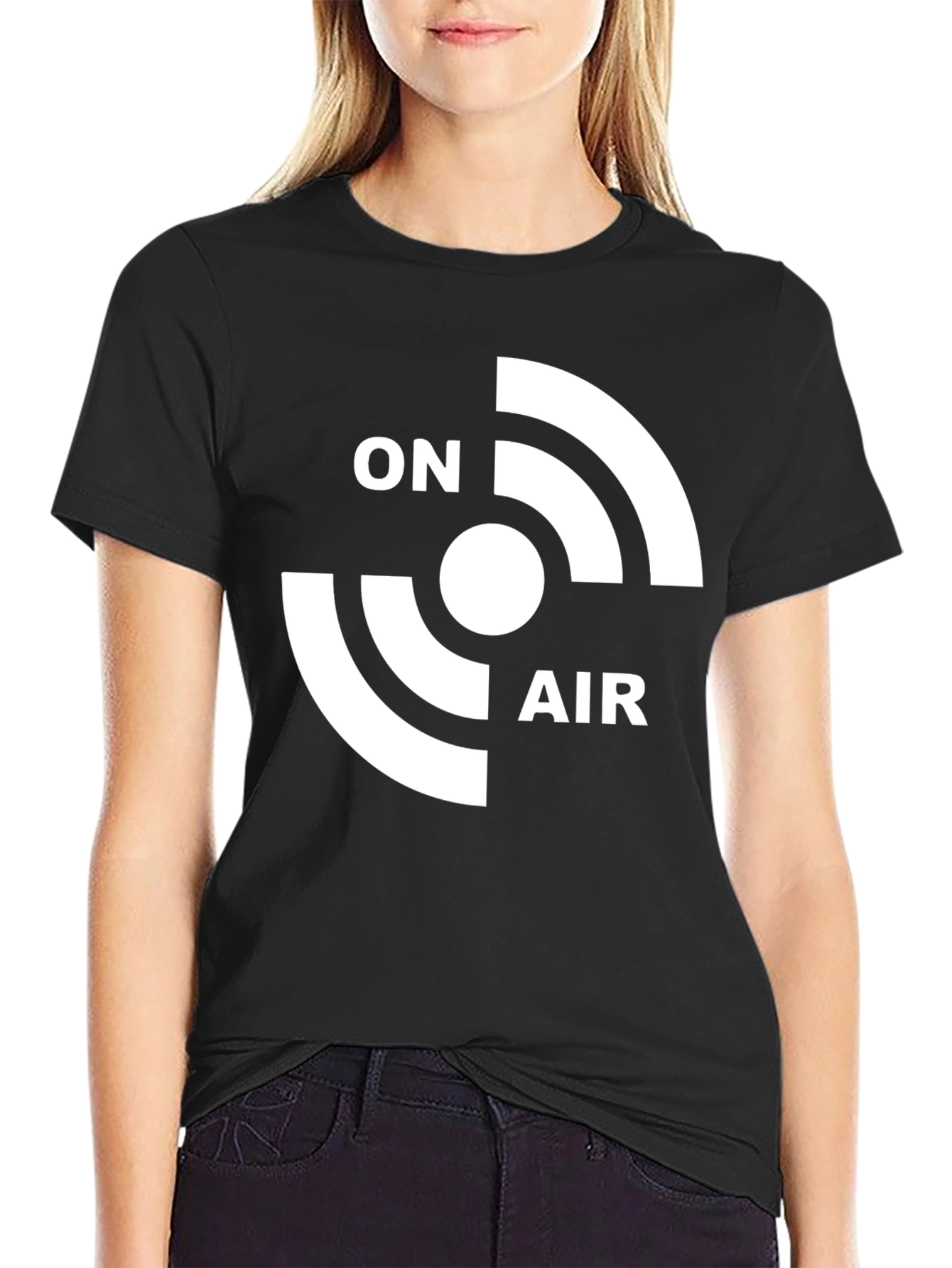 On Air Graphic Tee - Black Cotton T-Shirt