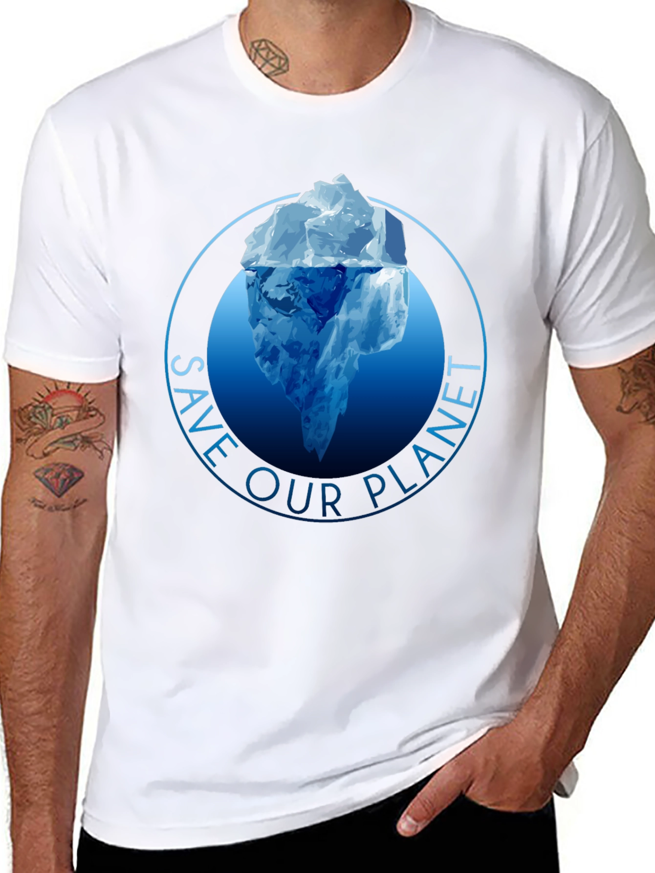 Save Our Planet Graphic Tee - Iceberg Design