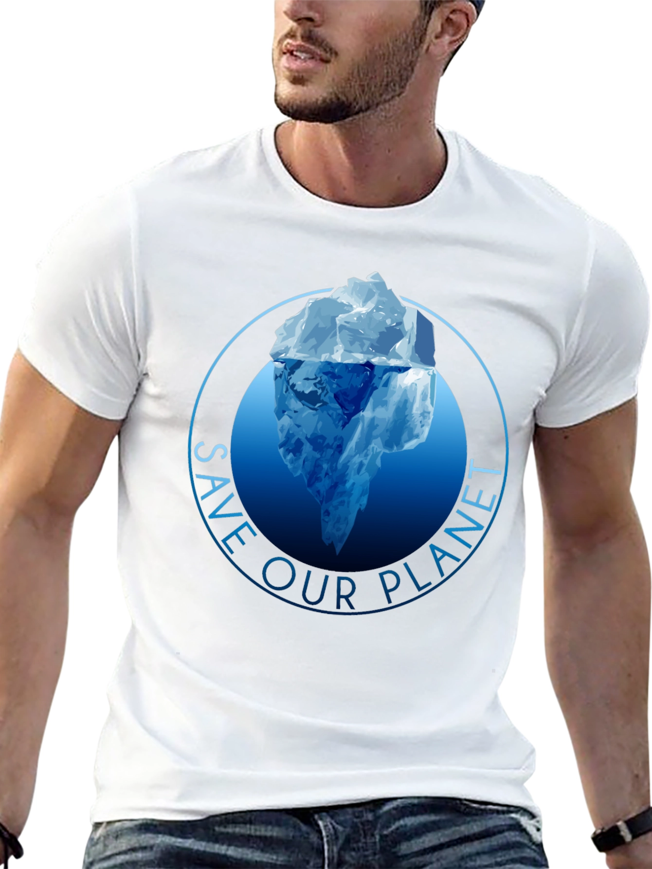 Save Our Planet Graphic Tee - Iceberg Design