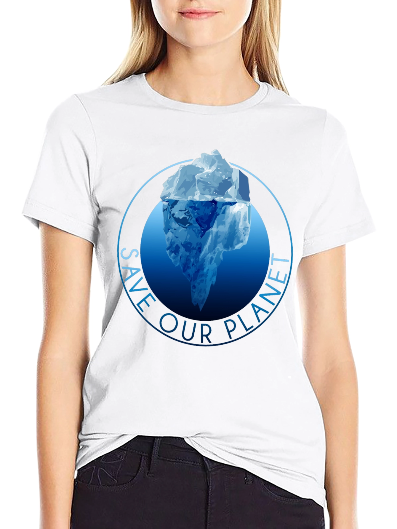 Save Our Planet Graphic Tee - Iceberg Design