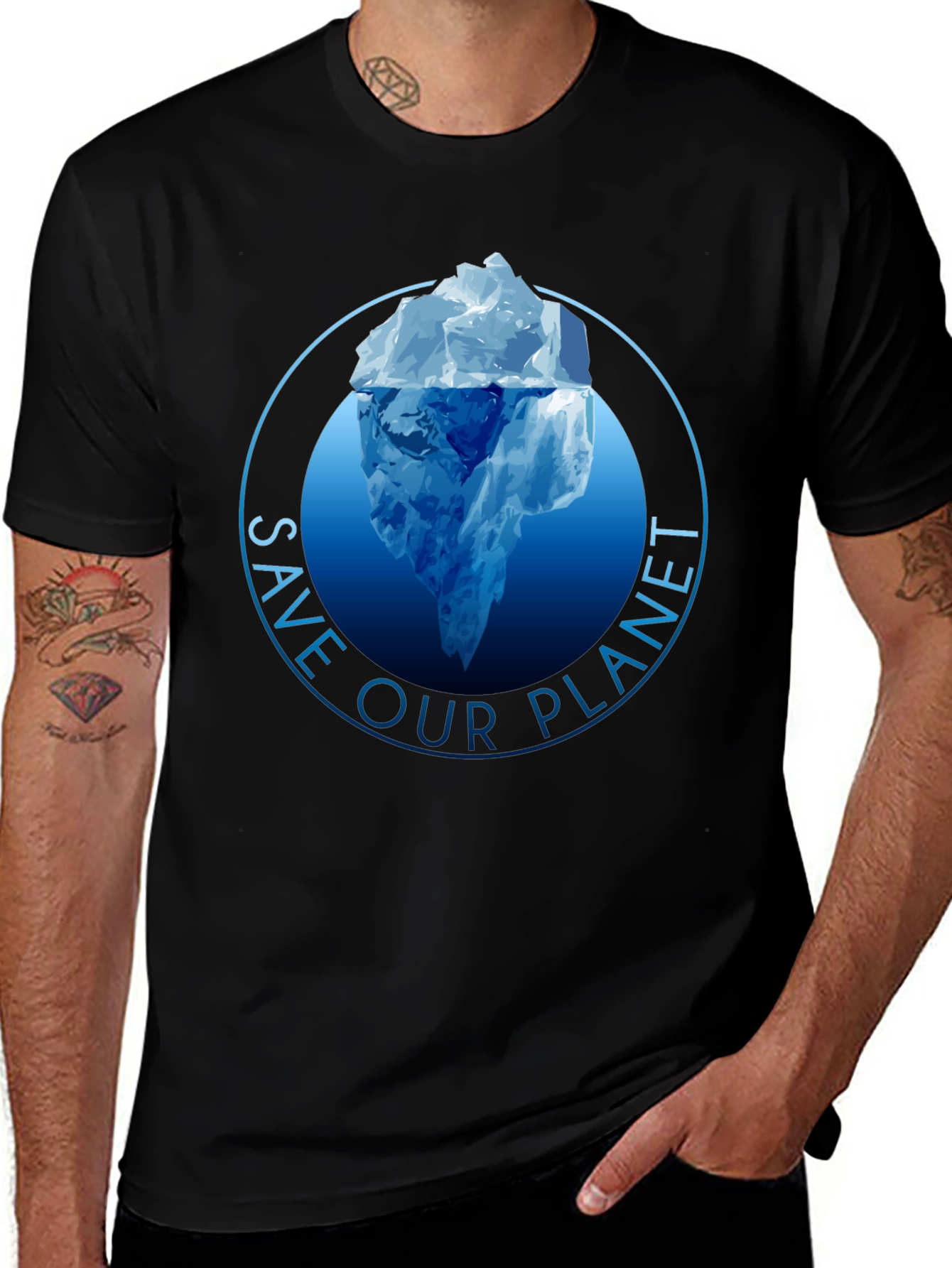 Save Our Planet Graphic Tee - Iceberg Design