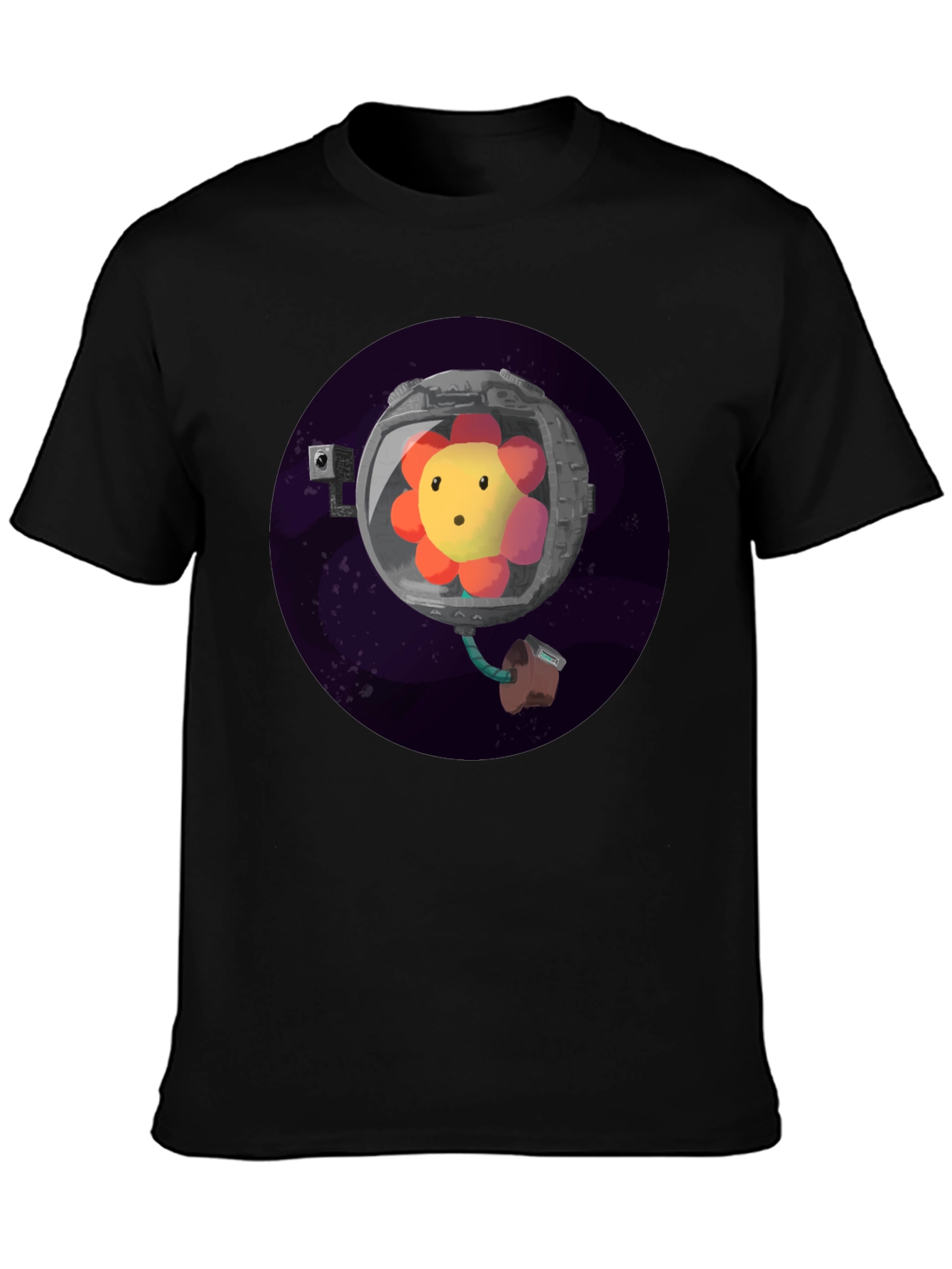 Cosmic Bloom Tee - Flower Astronaut T-Shirt