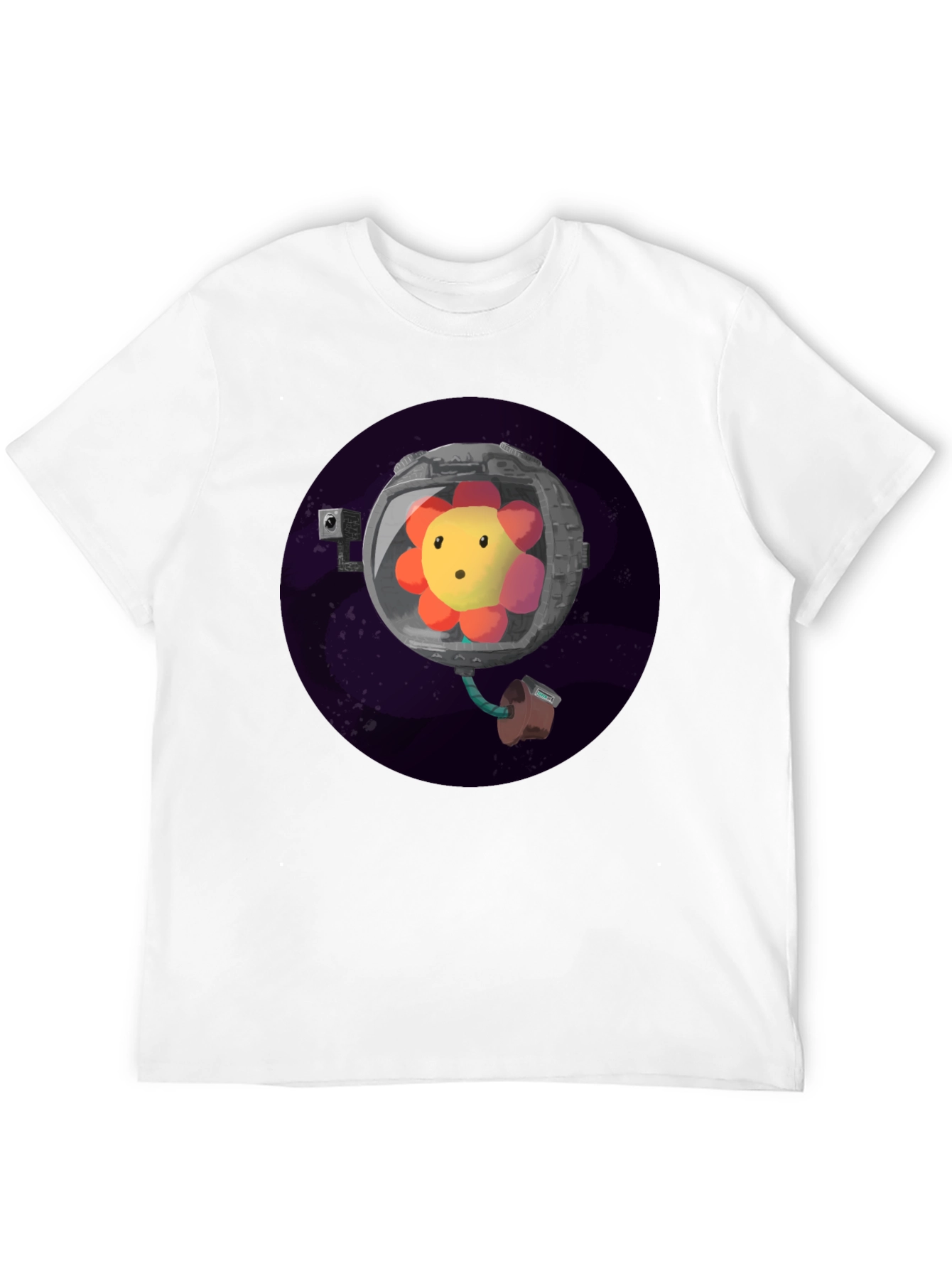 Cosmic Bloom Tee - Flower Astronaut T-Shirt