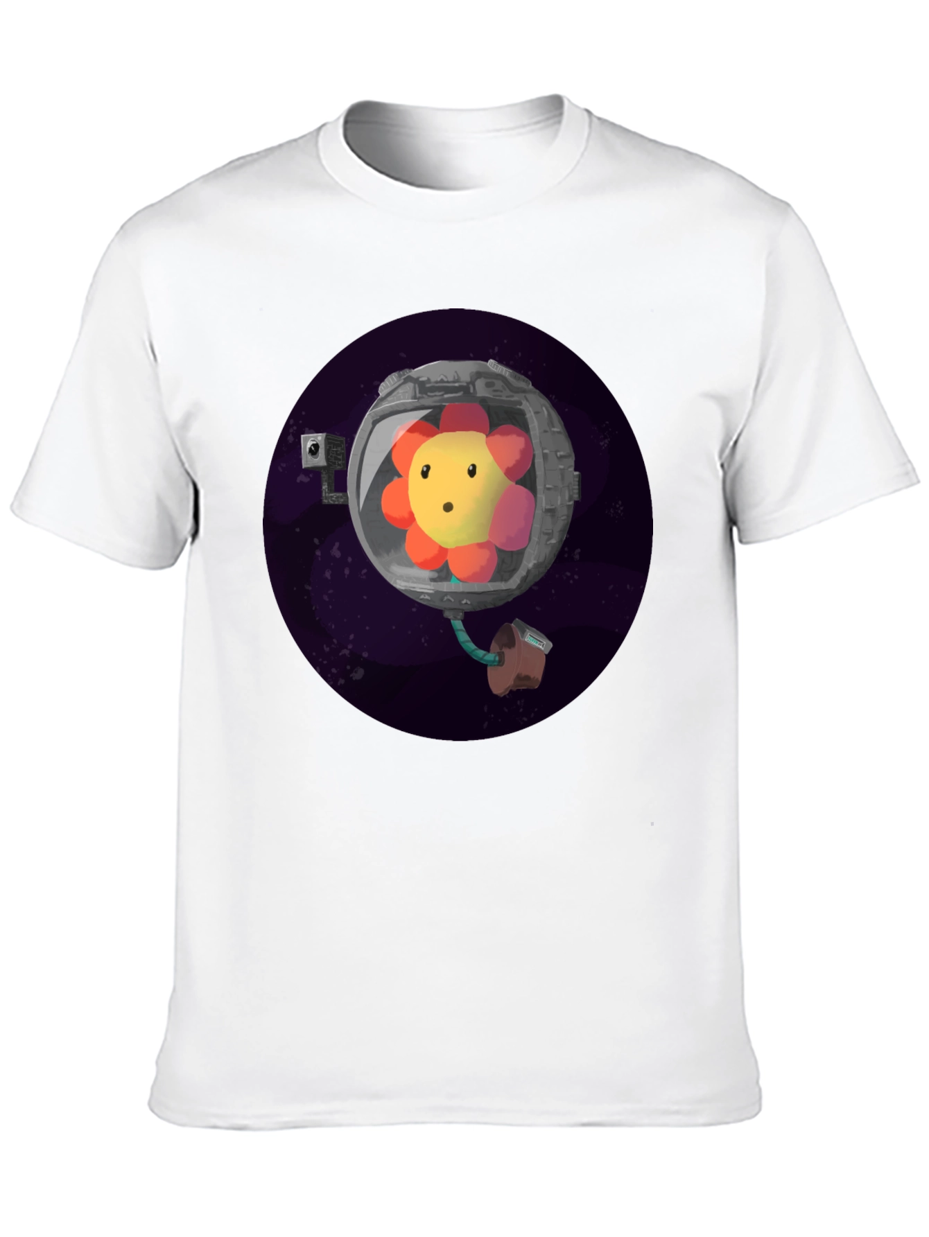 Cosmic Bloom Tee - Flower Astronaut T-Shirt