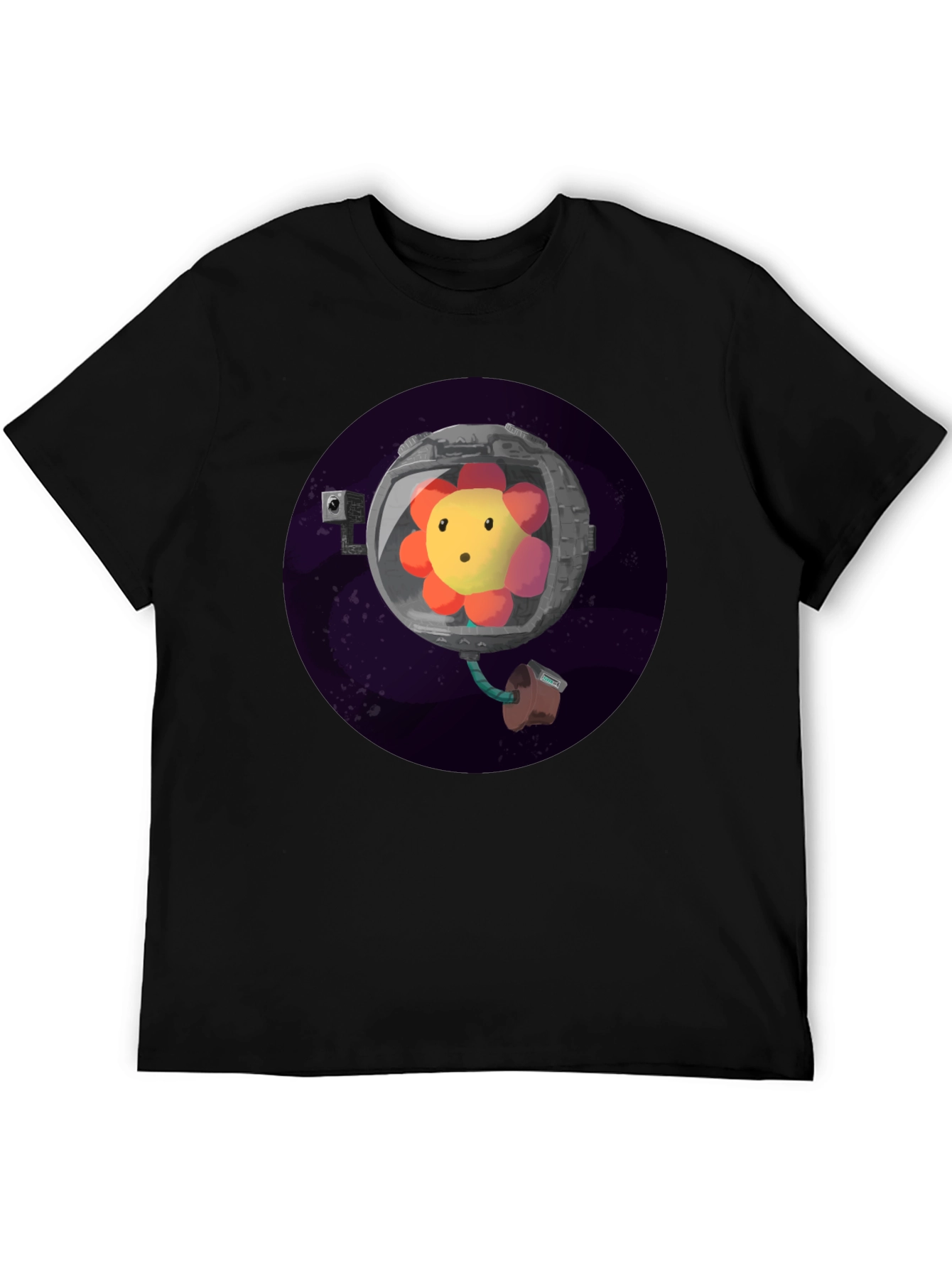 Cosmic Bloom Tee - Flower Astronaut T-Shirt
