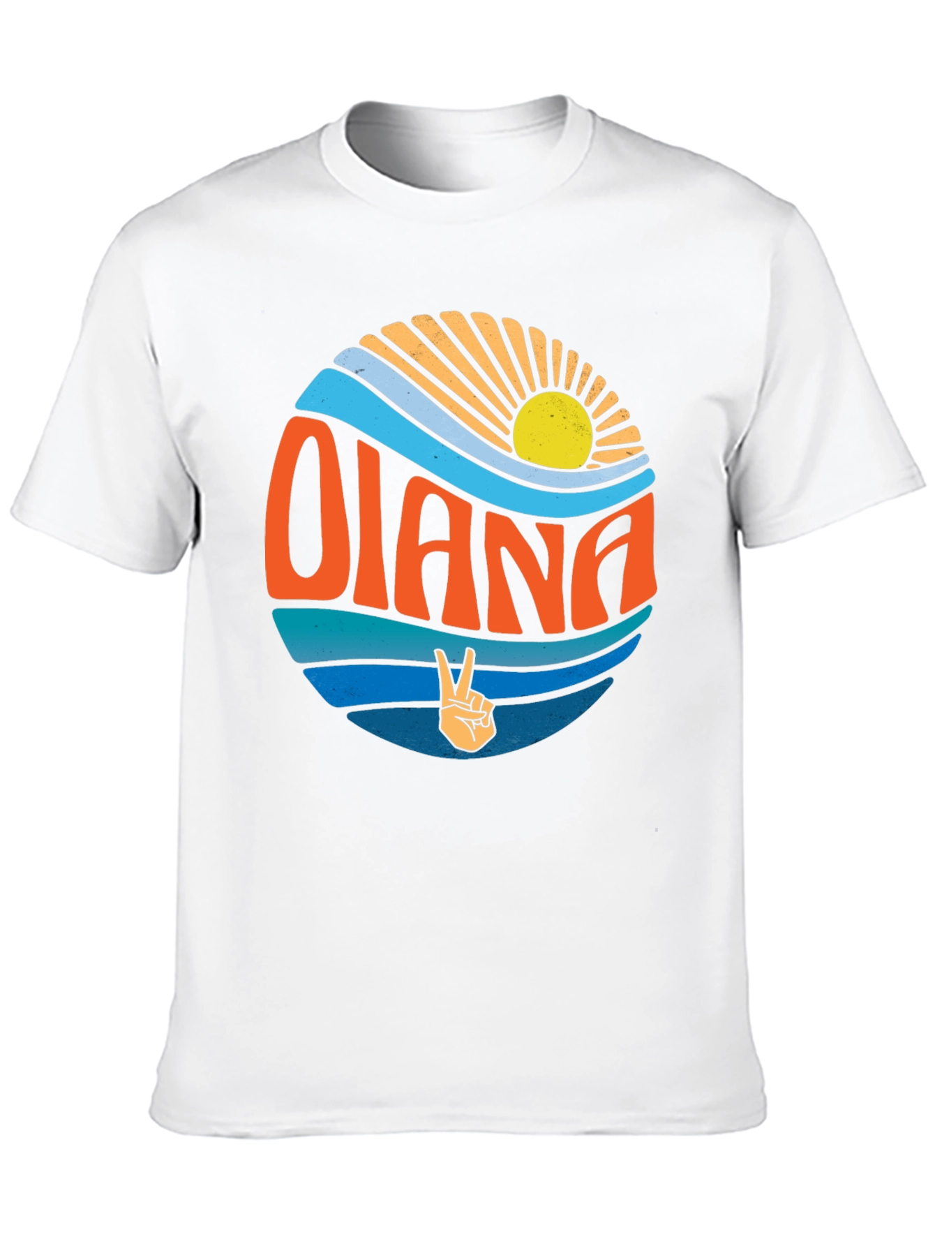 Olana Retro Circle Graphic Tee - Black