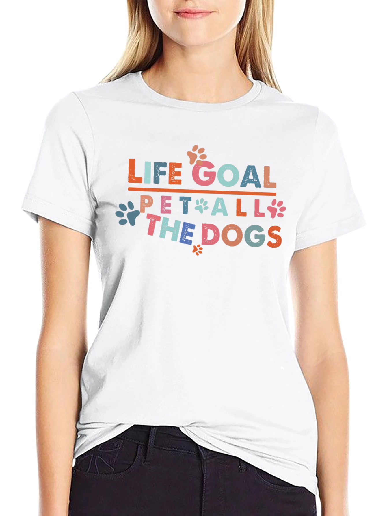 Life Goal: Pet All the Dogs Graphic T-Shirt