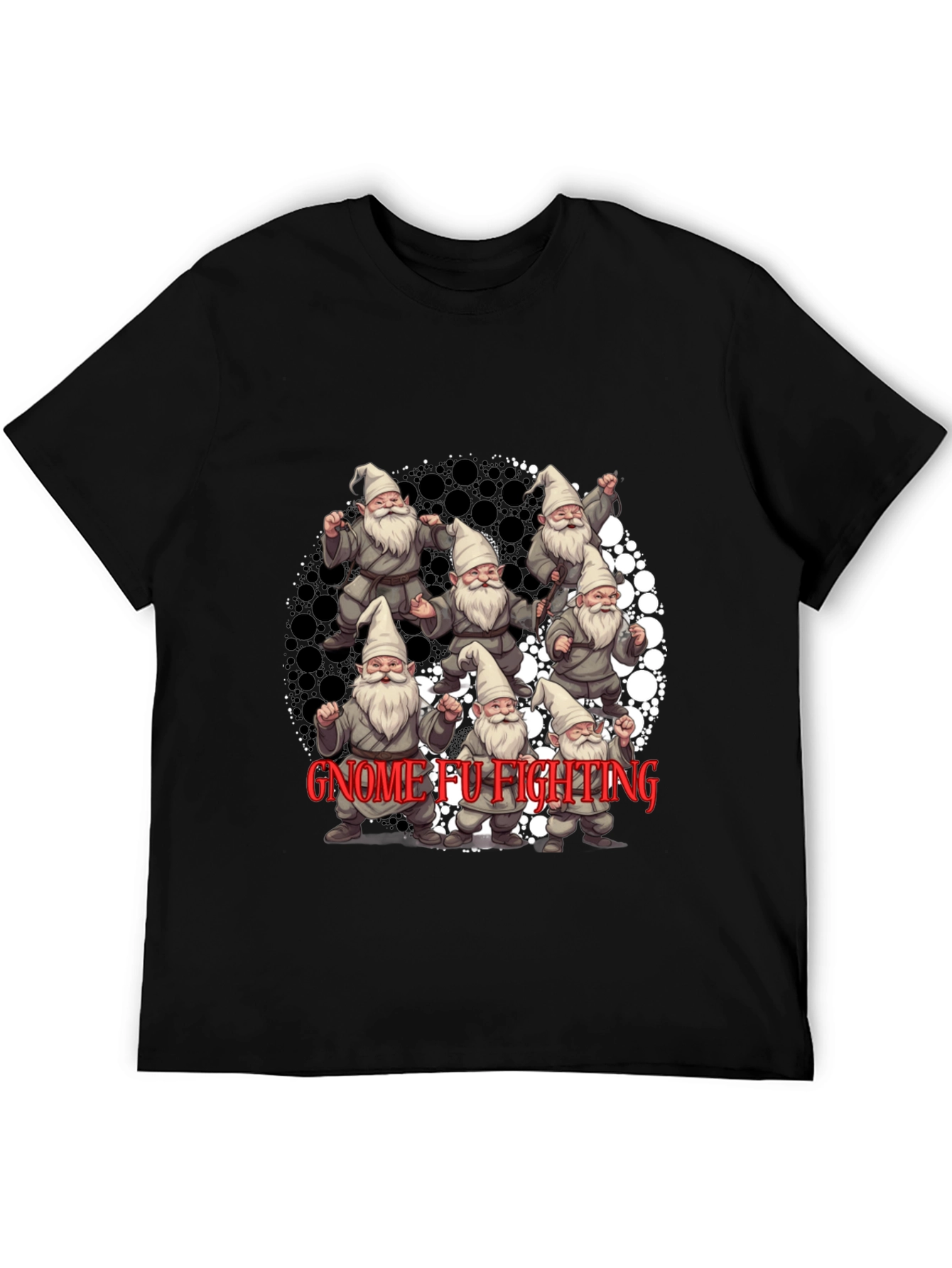 Gnome FU Fighting Black T-Shirt