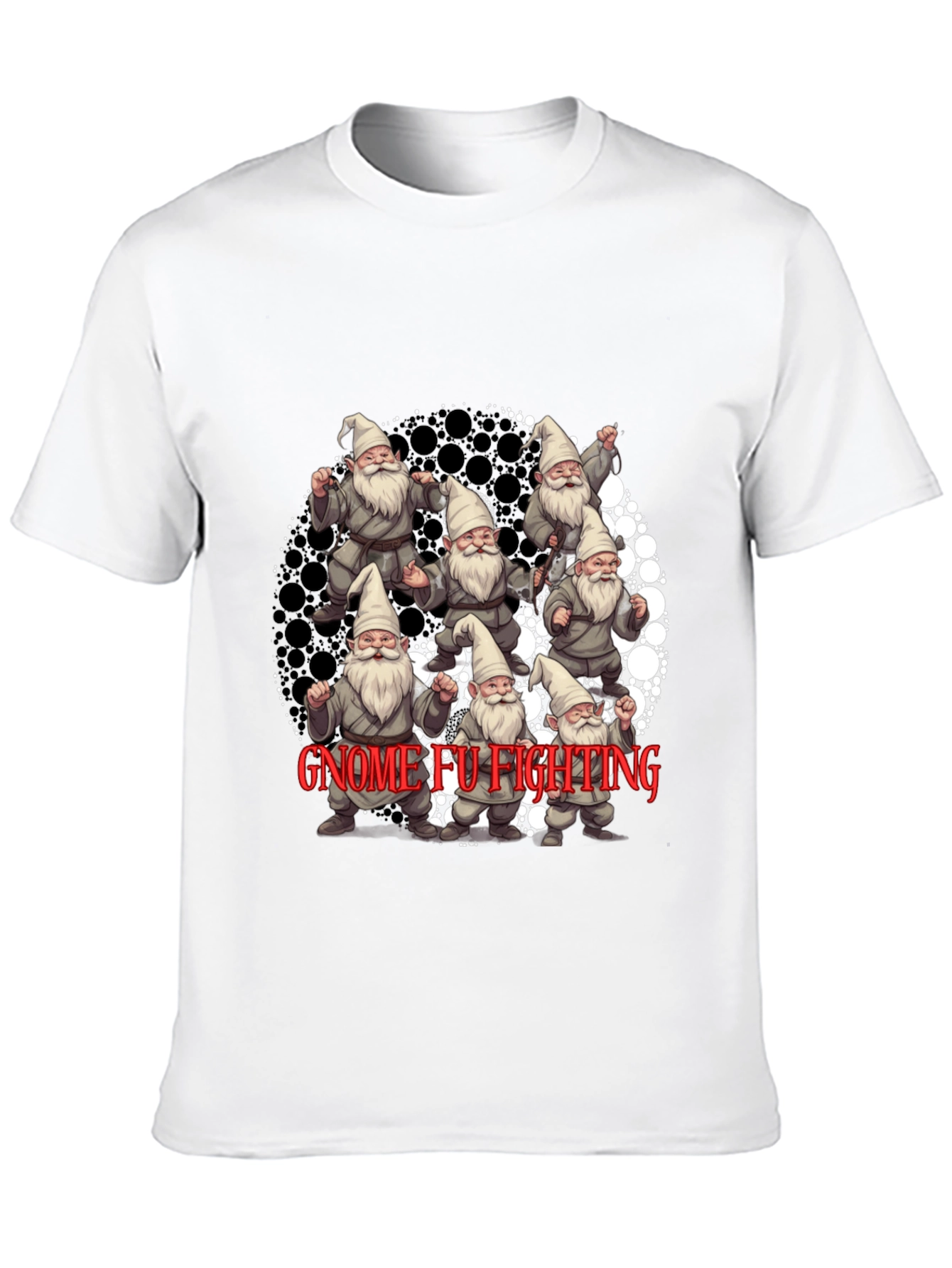 Gnome FU Fighting Black T-Shirt