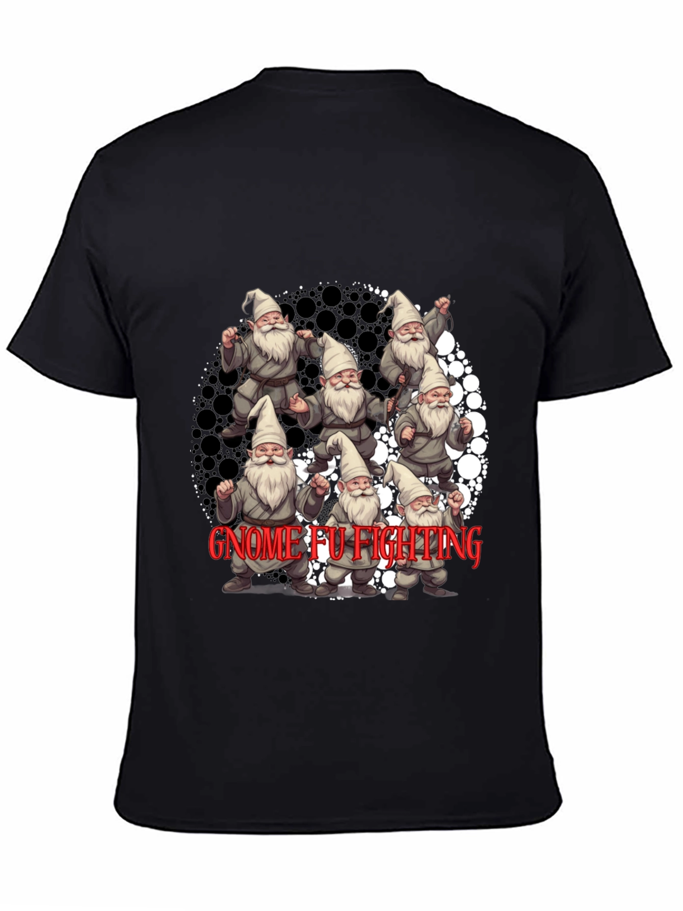 Gnome FU Fighting Black T-Shirt