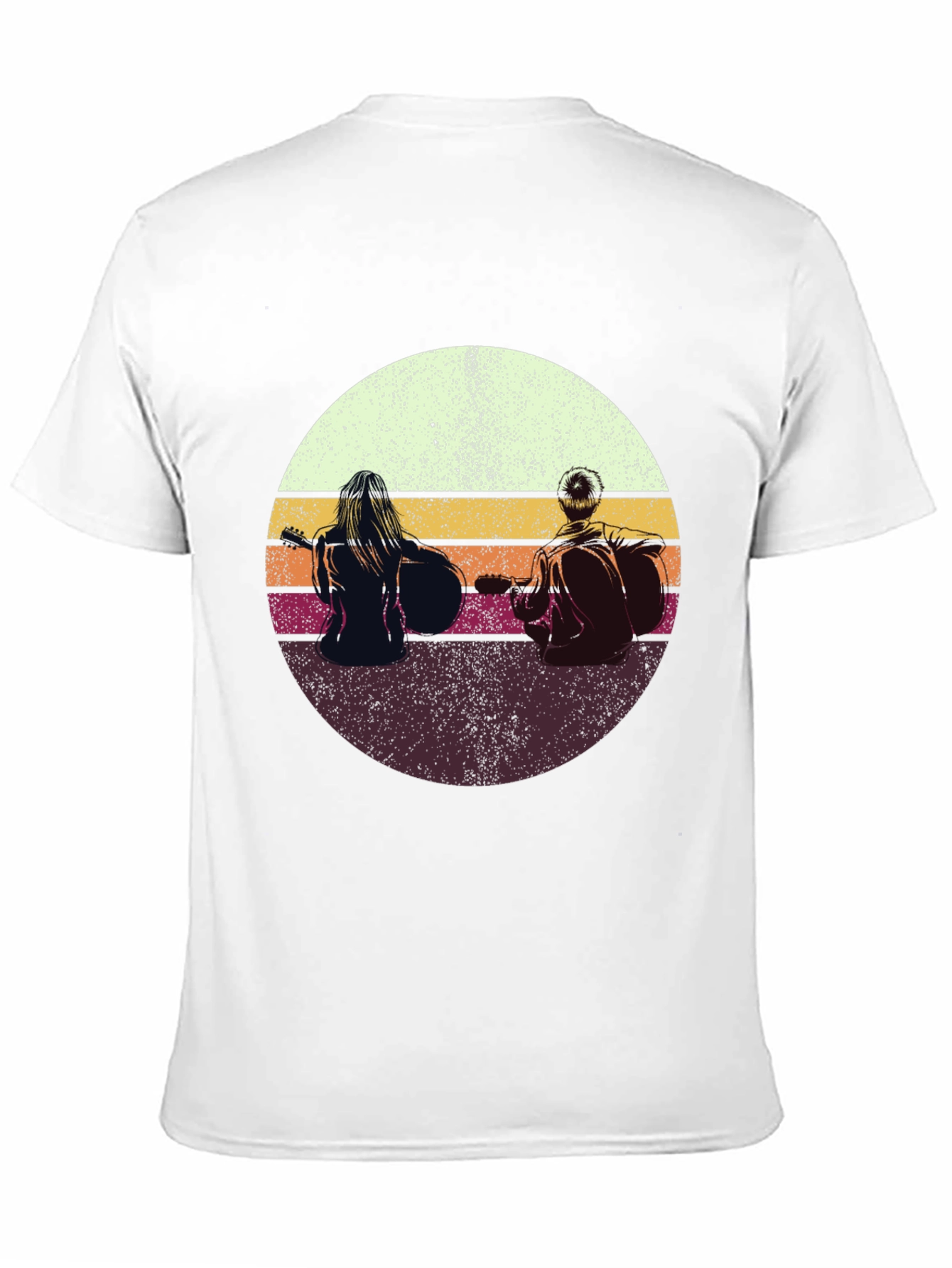 Retro Sunset Guitarist T-Shirt