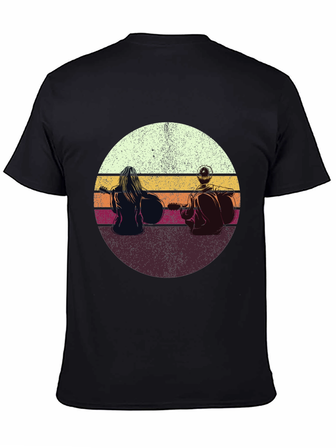 Retro Sunset Guitarist T-Shirt