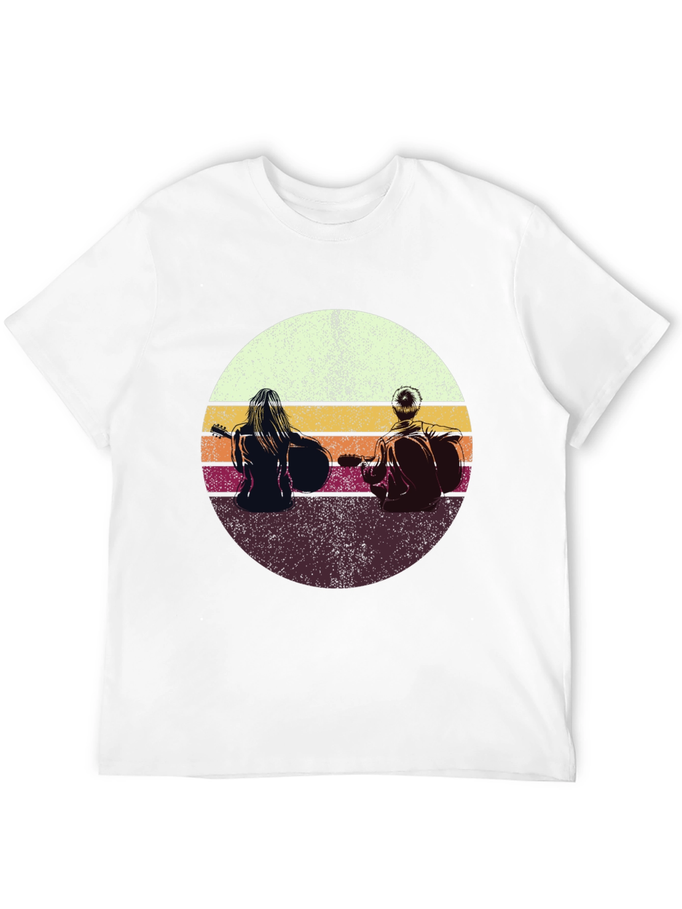 Retro Sunset Guitarist T-Shirt