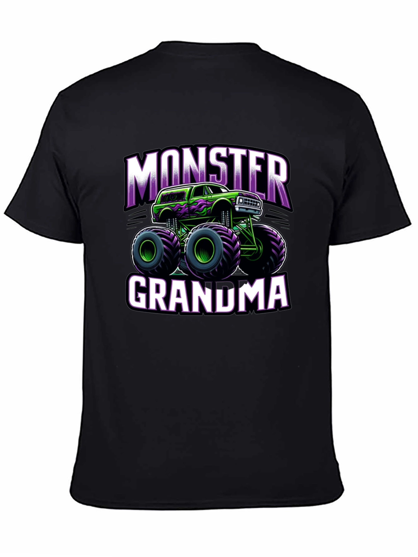 Monster Grandma Truck Black T-Shirt