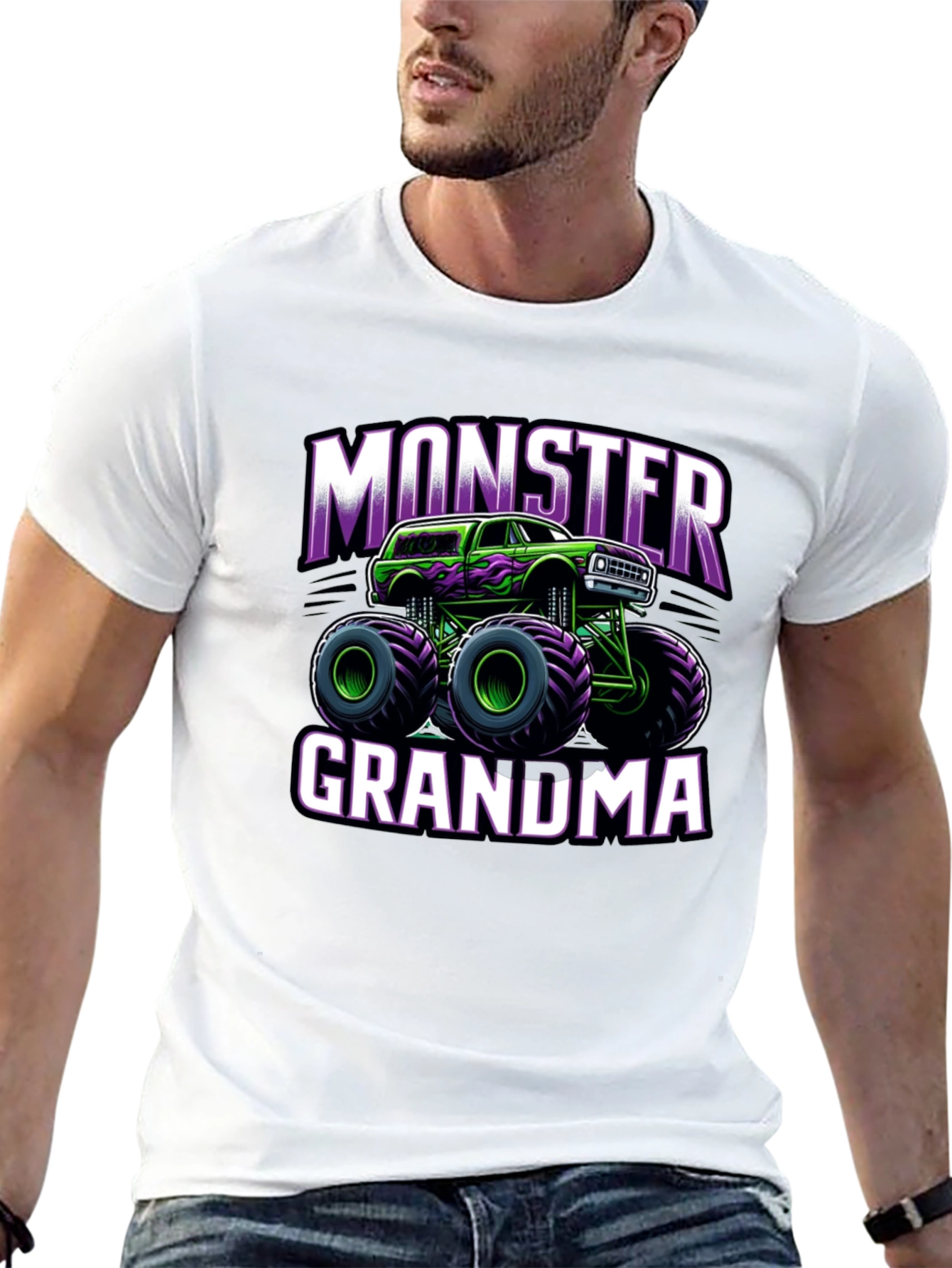 Monster Grandma Truck Black T-Shirt
