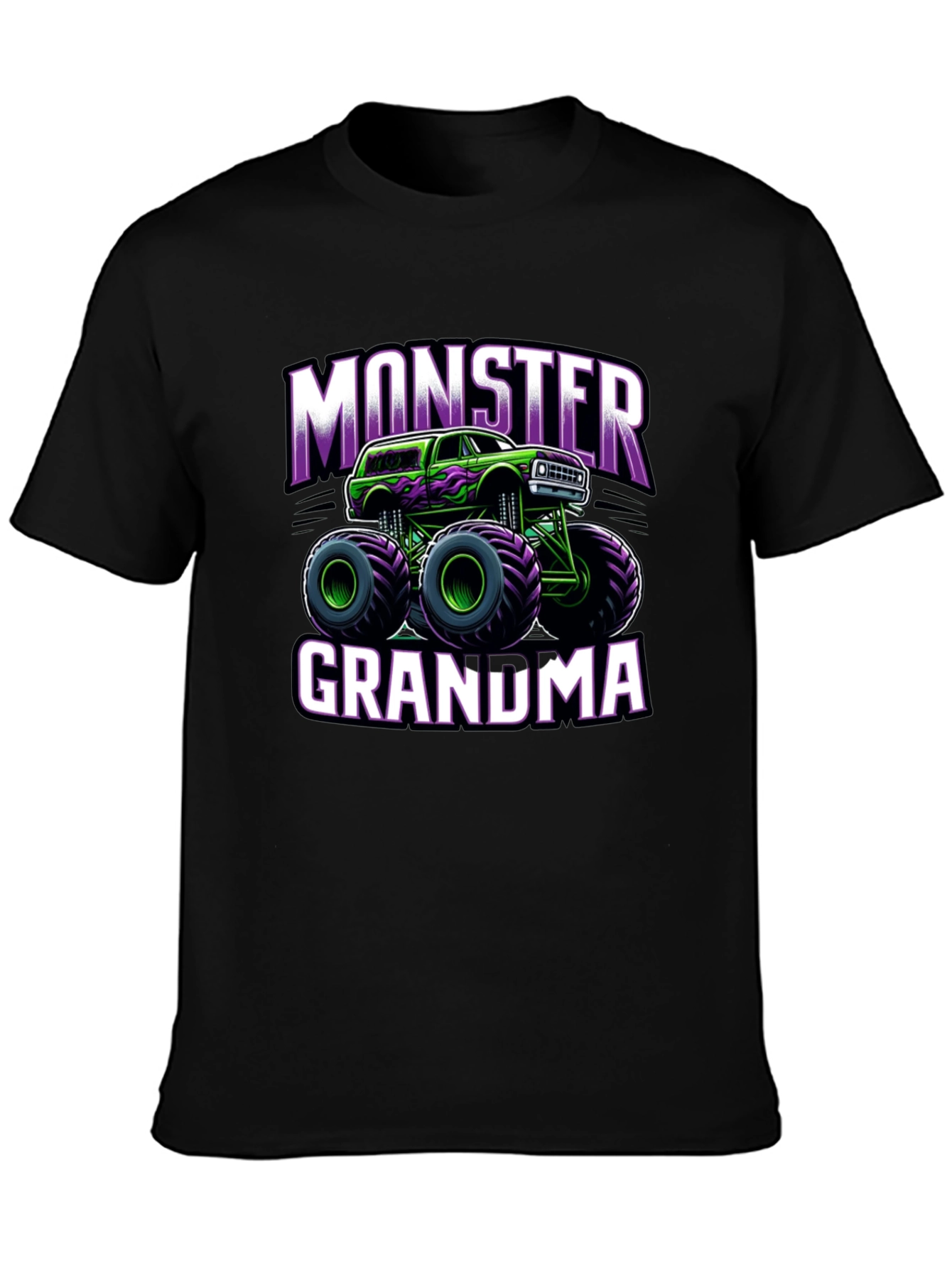 Monster Grandma Truck Black T-Shirt