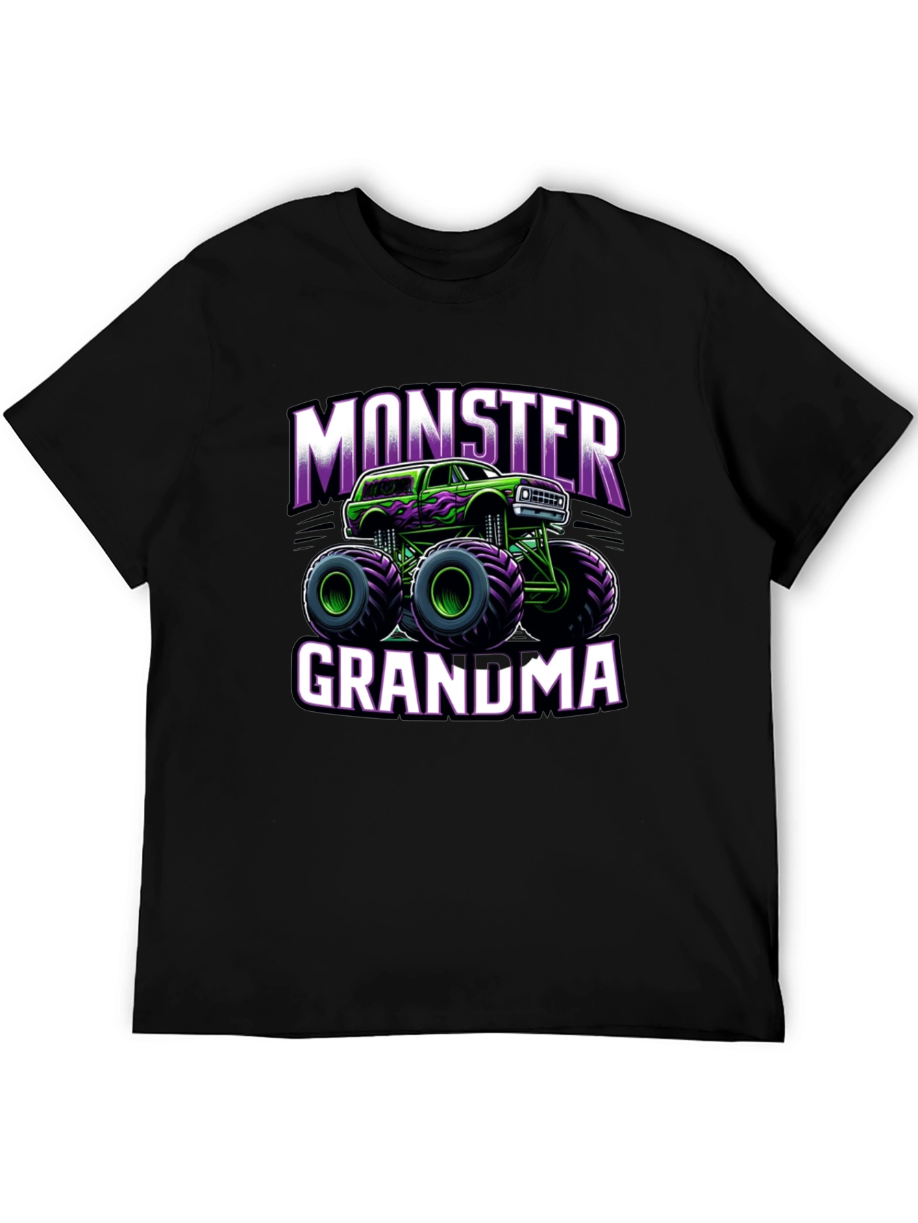 Monster Grandma Truck Black T-Shirt