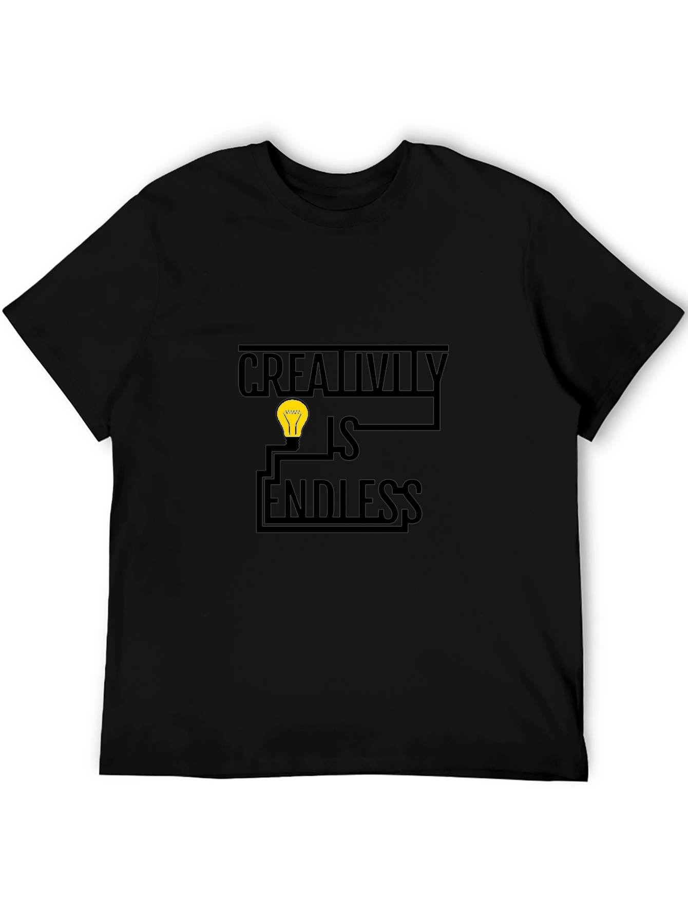 Creativity is Endless Graphic T-Shirt - Black