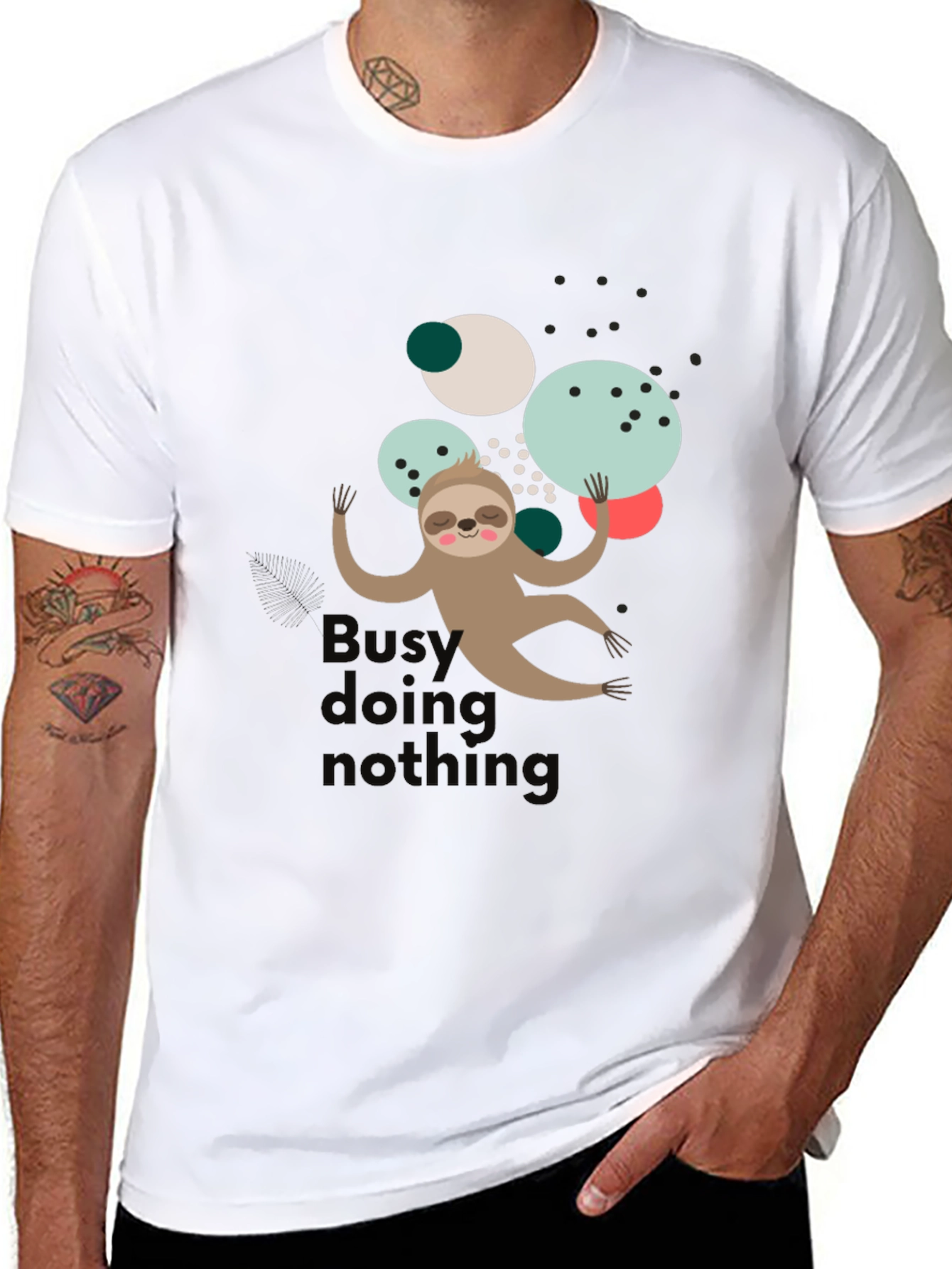 Lazy Sloth T-Shirt - Busy Doing Nothin