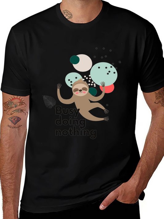 Lazy Sloth T-Shirt - Busy Doing Nothin