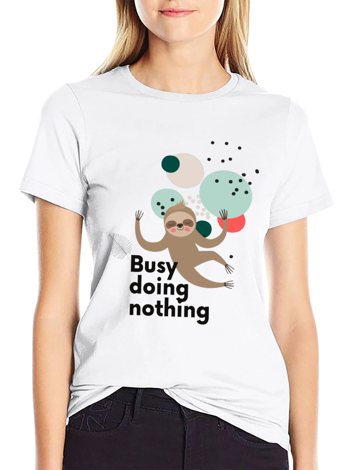 Lazy Sloth T-Shirt - Busy Doing Nothin