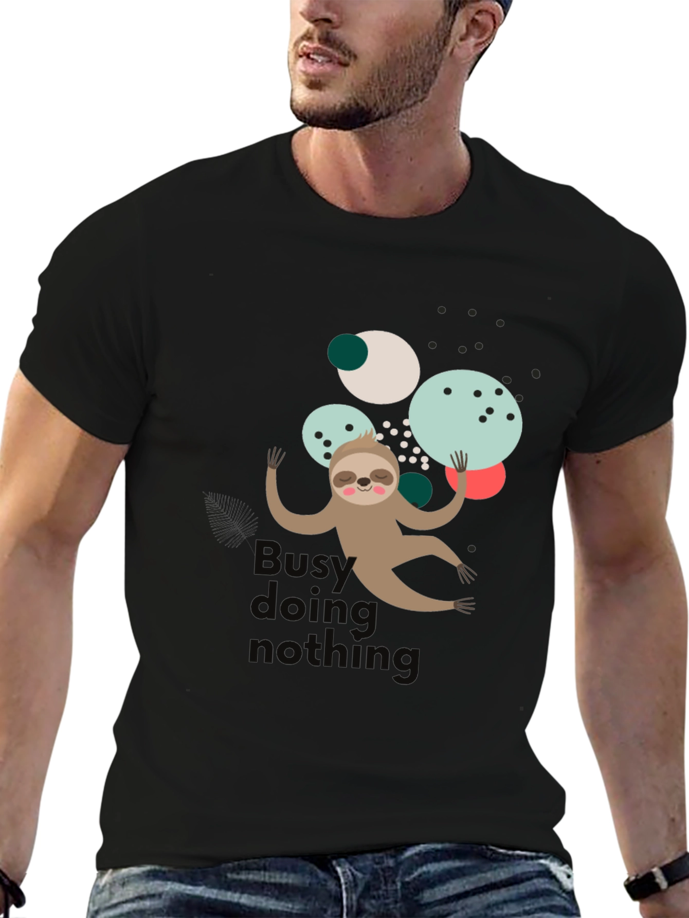 Lazy Sloth T-Shirt - Busy Doing Nothin