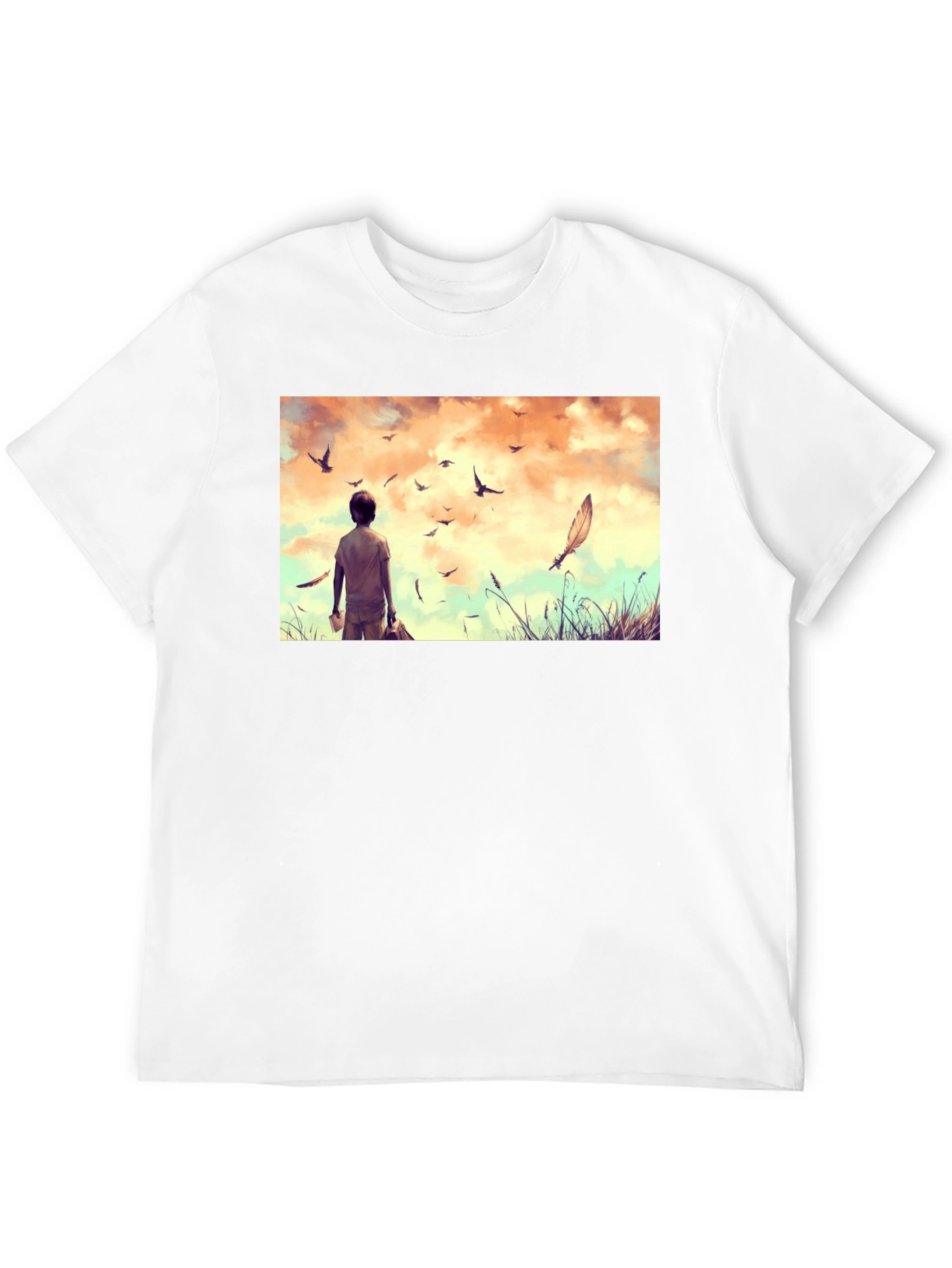 Dreamscape Graphic Tee - Black Cotton Comfort