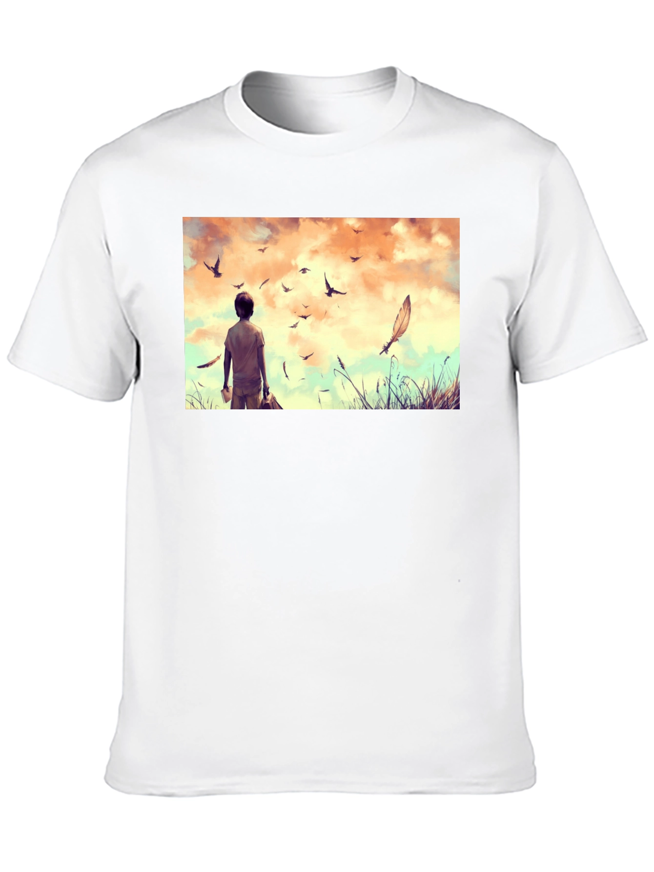 Dreamscape Graphic Tee - Black Cotton Comfort