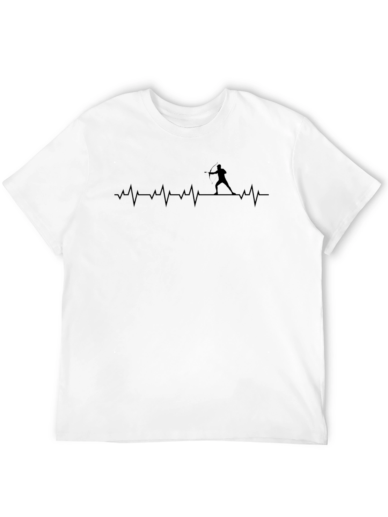 Archery Heartbeat T-Shirt - Black Cotton Tee