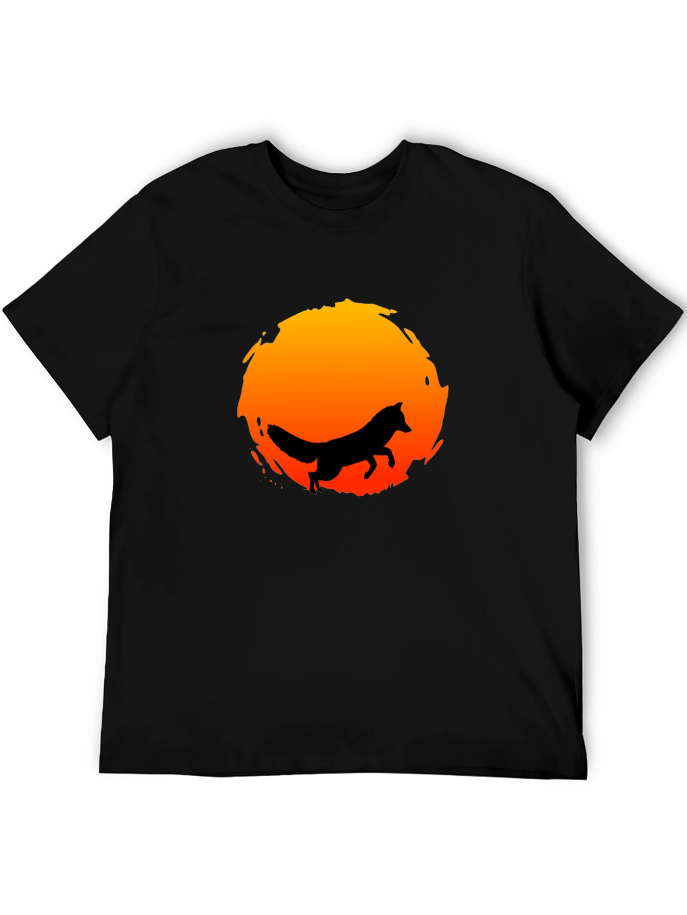 Fox Silhouette Sunset Graphic Tee - Stylish & Unique