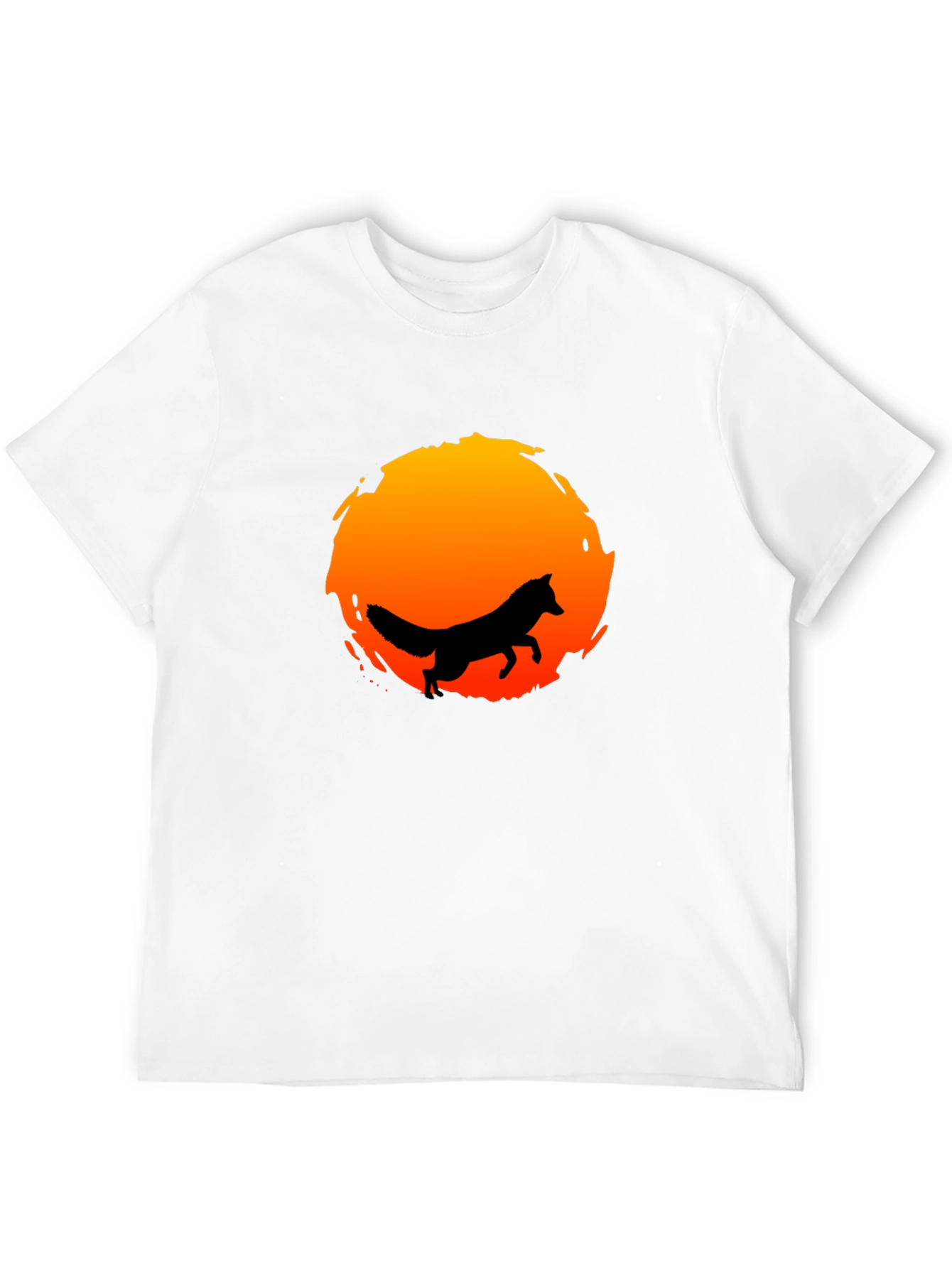 Fox Silhouette Sunset Graphic Tee - Stylish & Unique