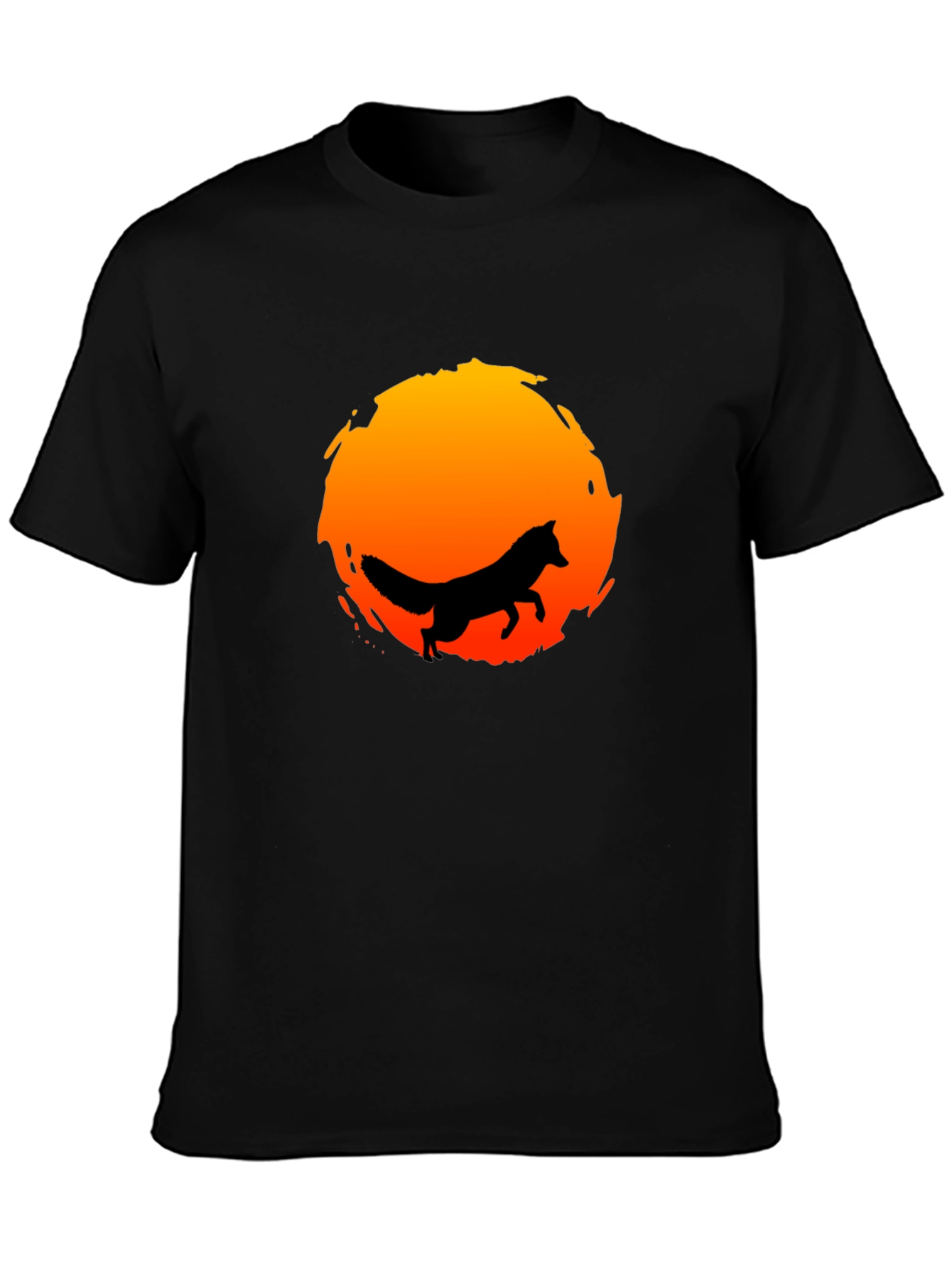 Fox Silhouette Sunset Graphic Tee - Stylish & Unique