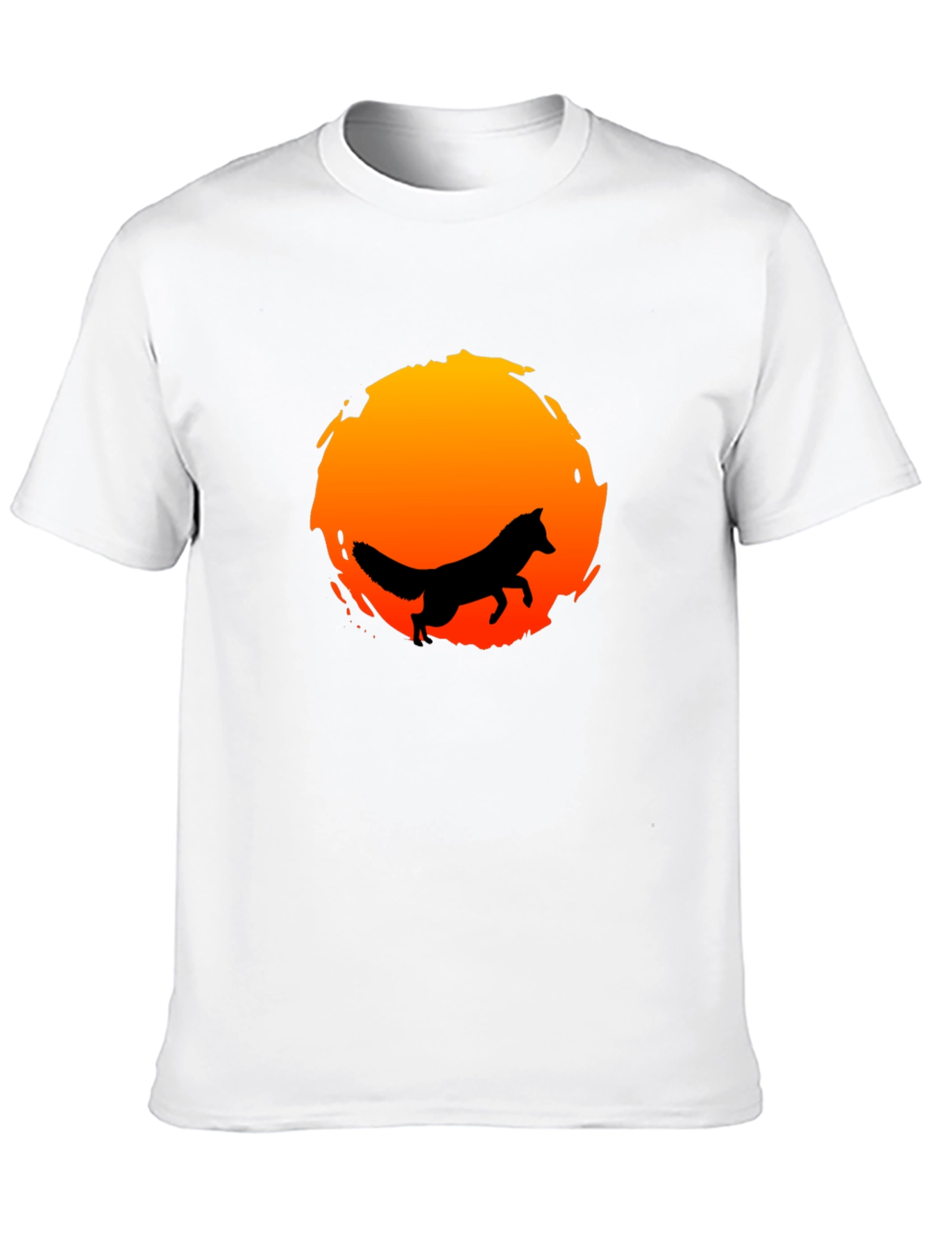 Fox Silhouette Sunset Graphic Tee - Stylish & Unique