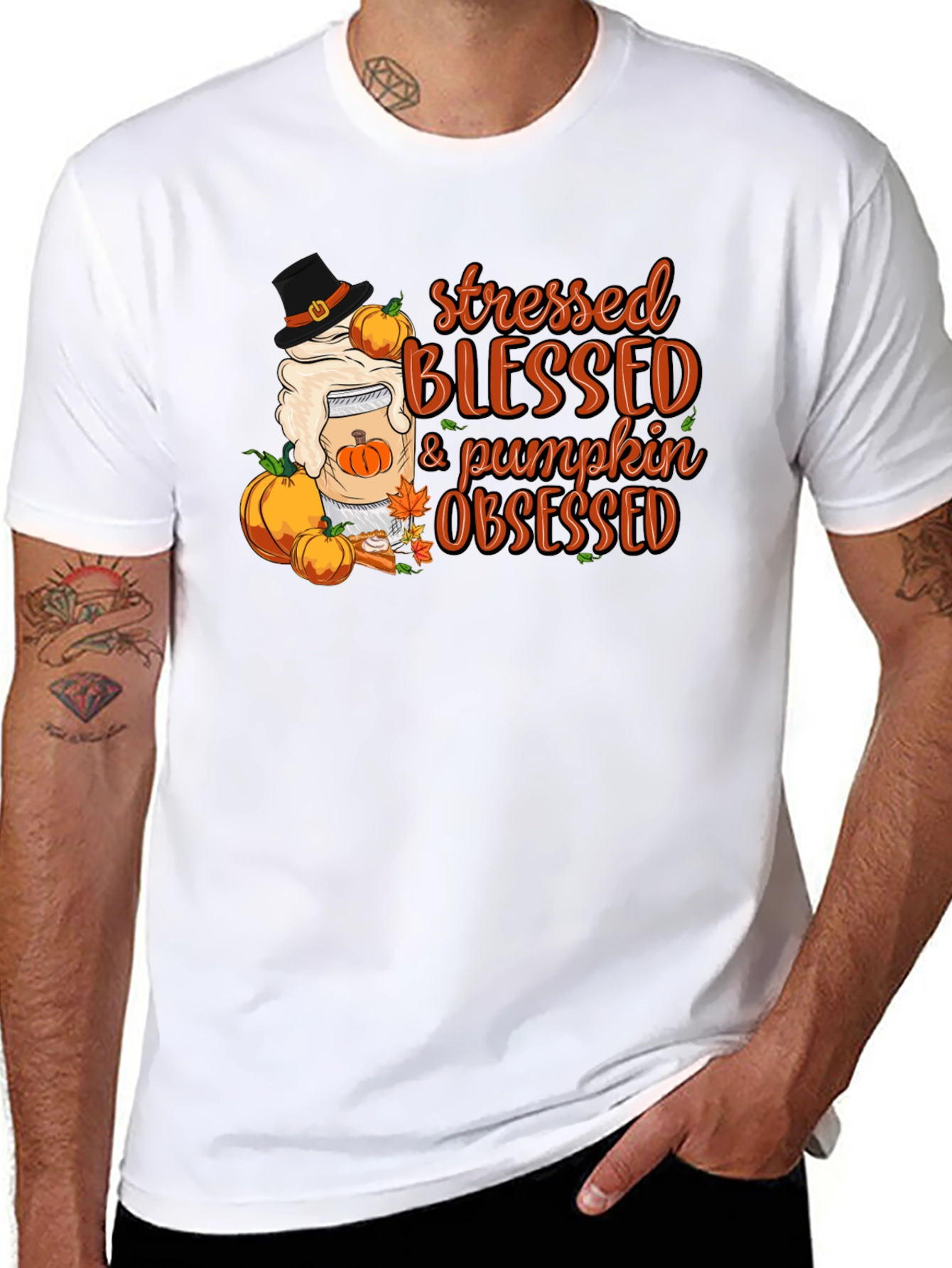Stressed Blessed Pumpkin Obsessed T-Shirt