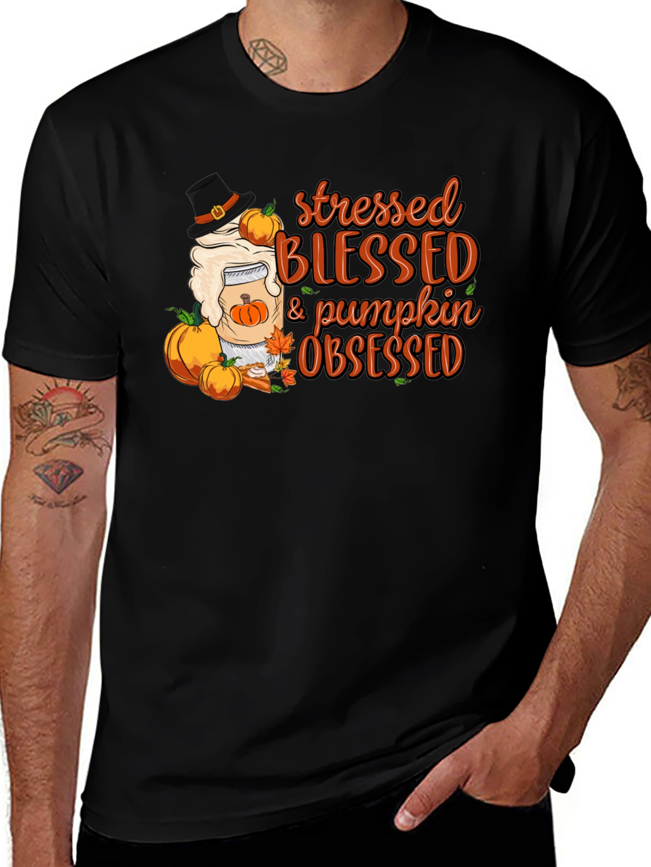 Stressed Blessed Pumpkin Obsessed T-Shirt