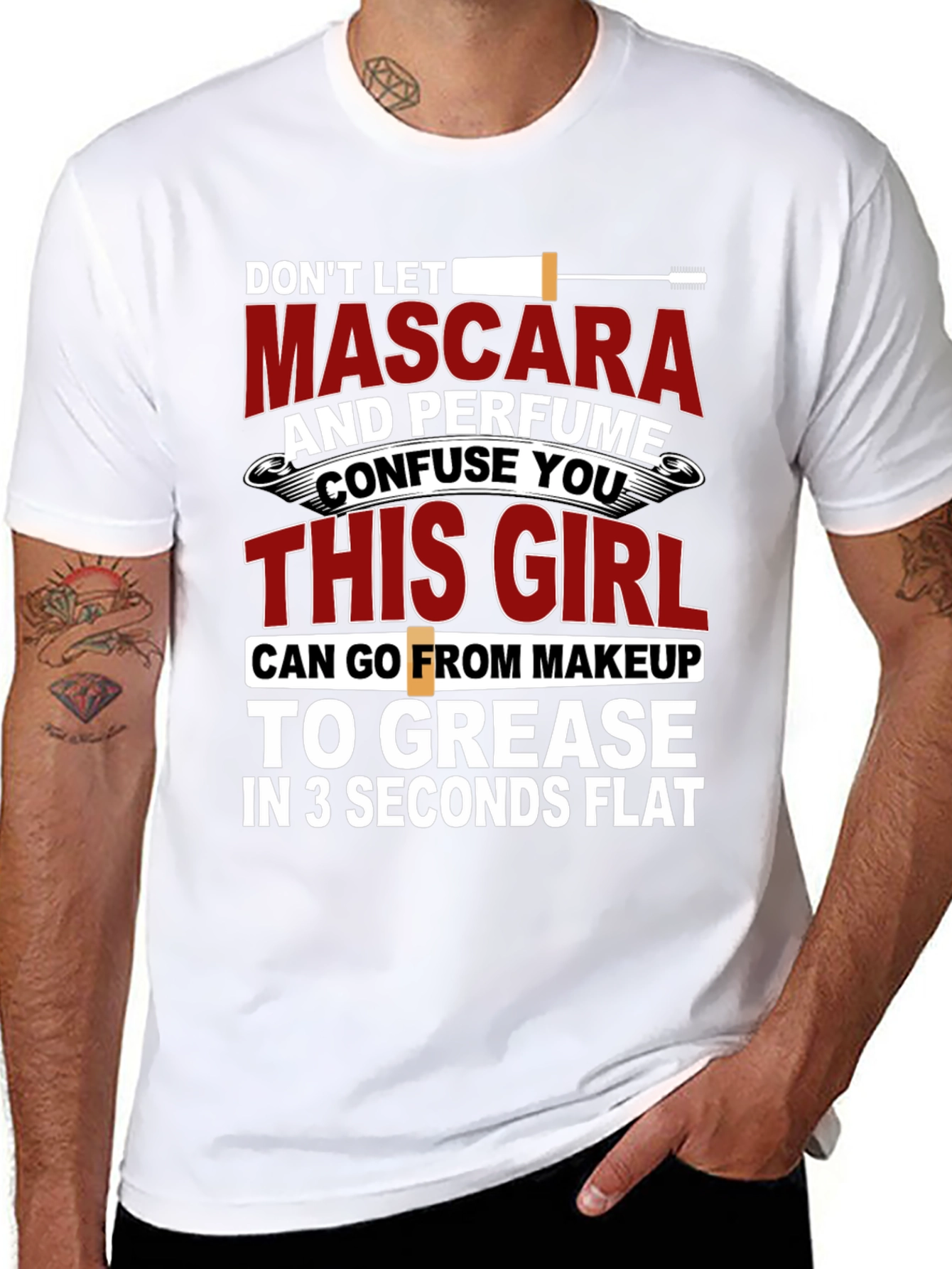 Mascara and Perfume Funny Graphic T-Shirt