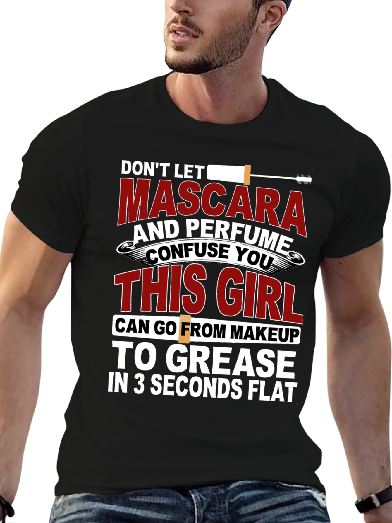 Mascara and Perfume Funny Graphic T-Shirt