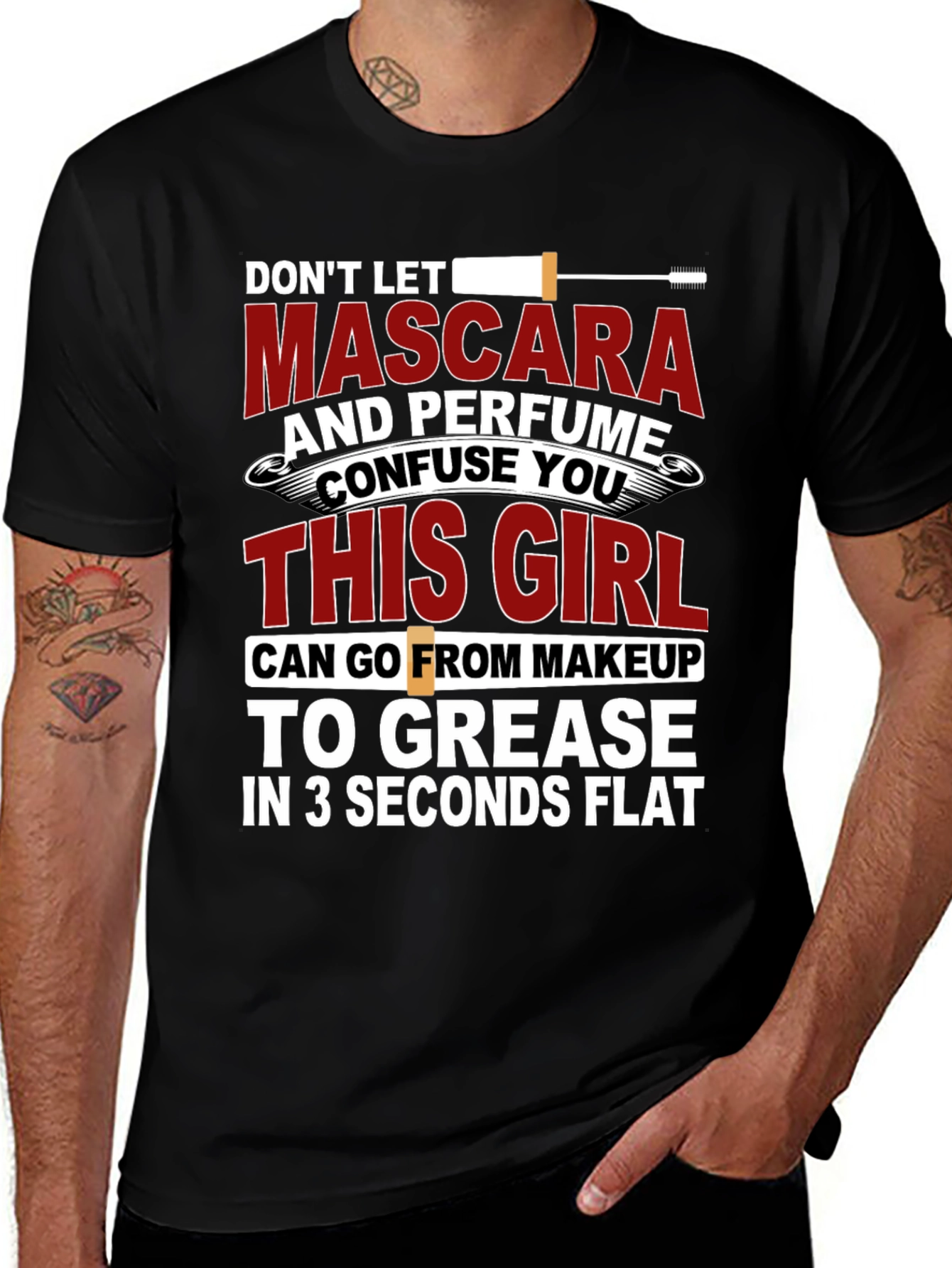 Mascara and Perfume Funny Graphic T-Shirt