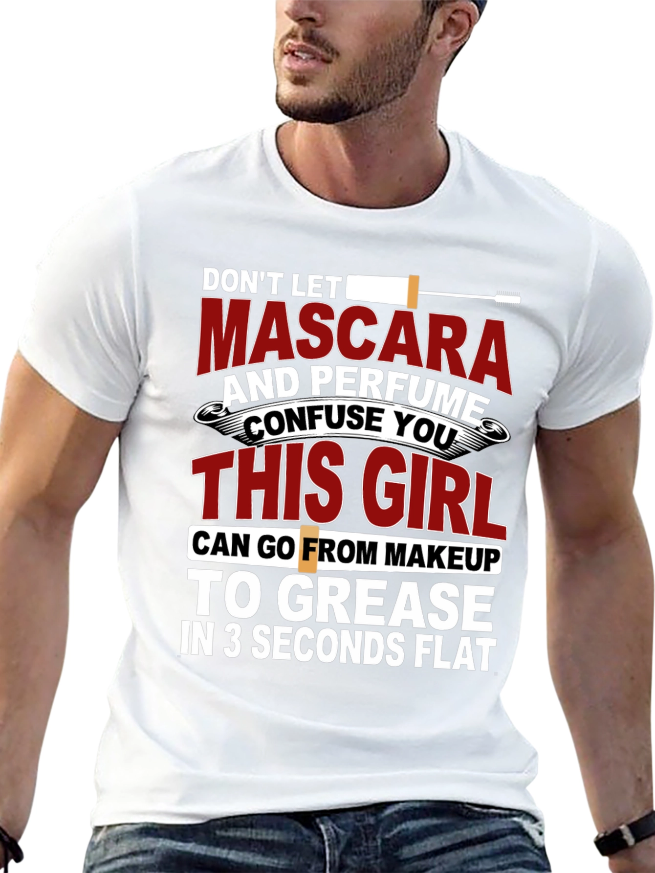 Mascara and Perfume Funny Graphic T-Shirt