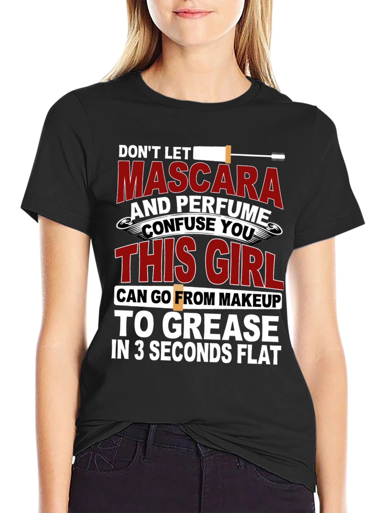 Mascara and Perfume Funny Graphic T-Shirt