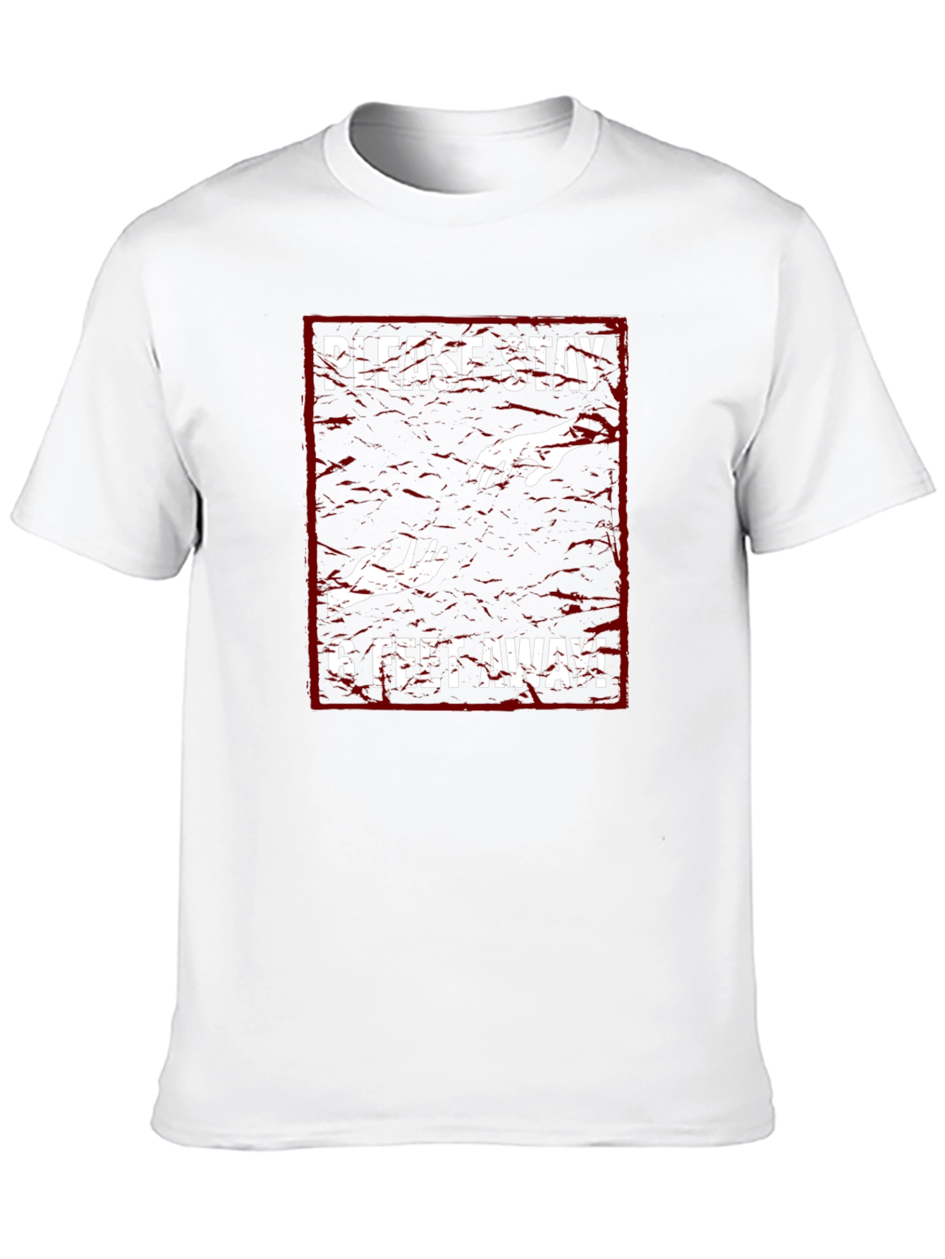 Stay Away Zombie Graphic Black T-Shirt